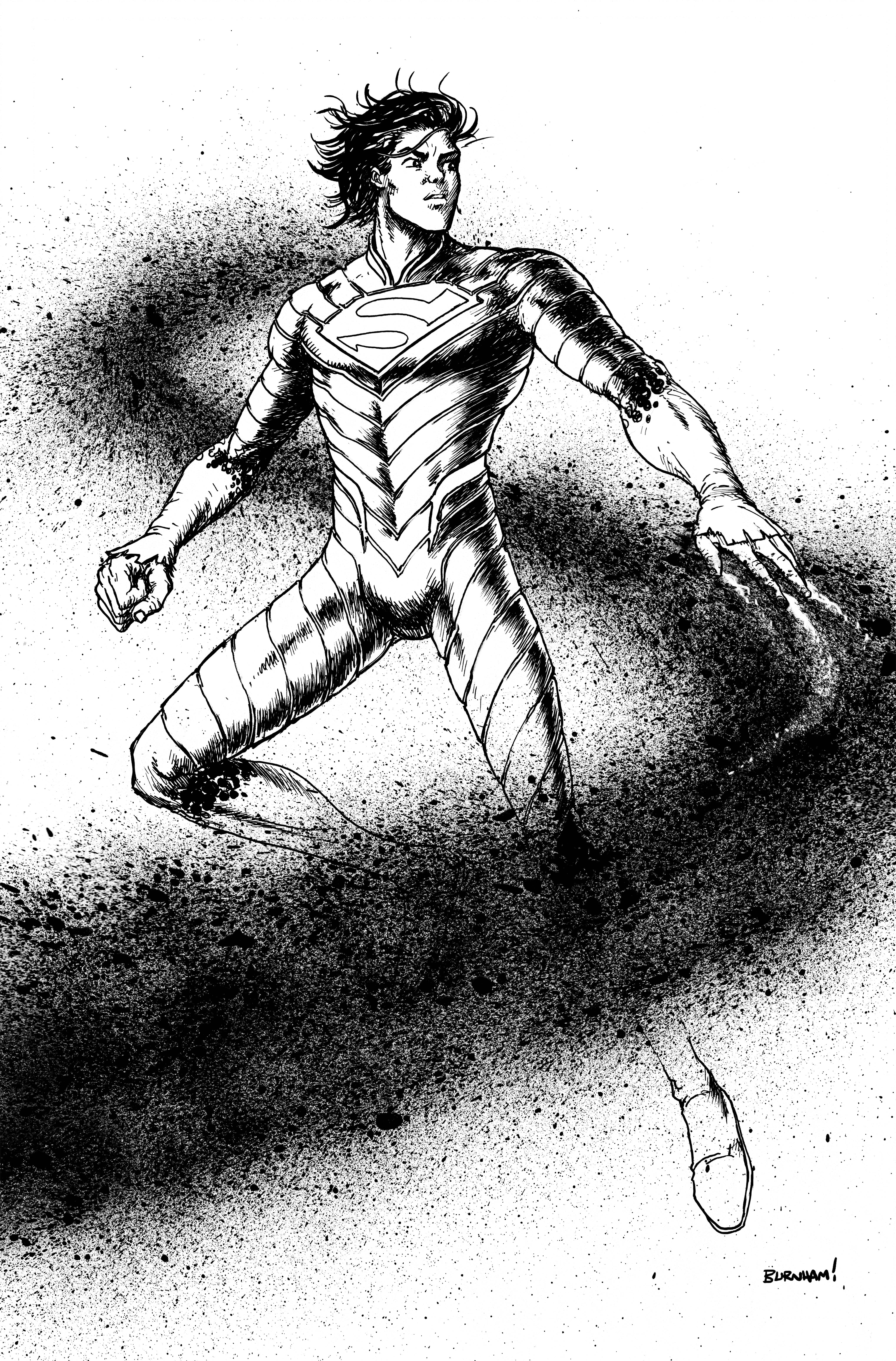 ABSOLUTE SUPERMAN #18 CVR D CHRIS BURNHAM CARD STOCK VAR