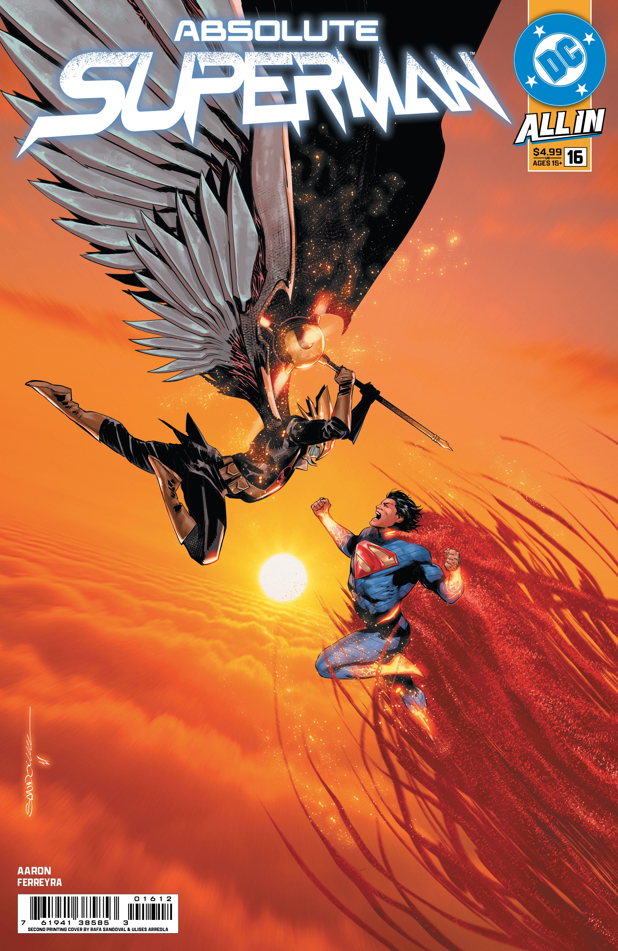 ABSOLUTE SUPERMAN #16 SECOND PRINTING CVR A RAFA SANDOVAL