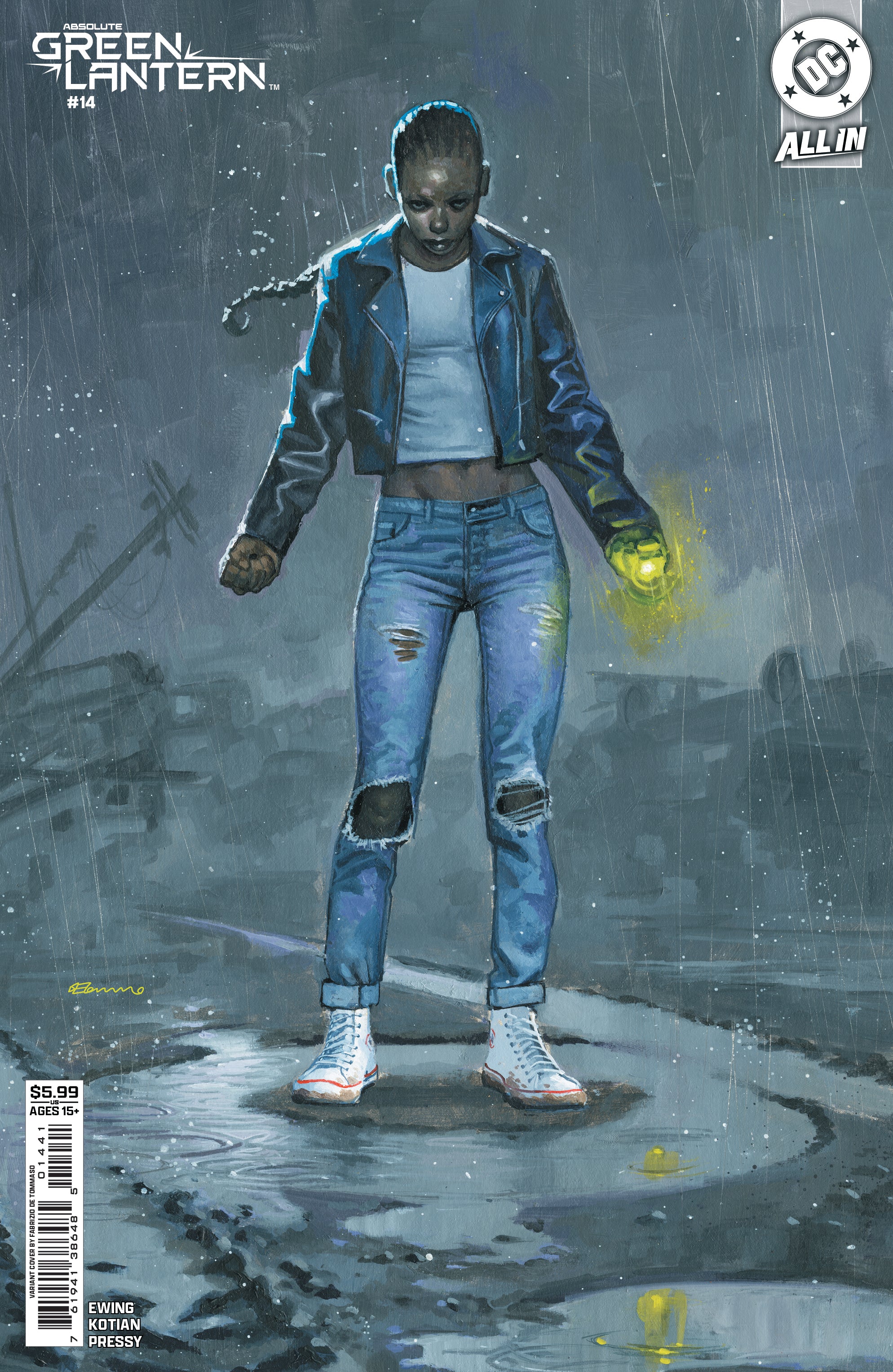 ABSOLUTE GREEN LANTERN #14 CVR D FABRIZIO DE TOMMASO CARD STOCK VAR