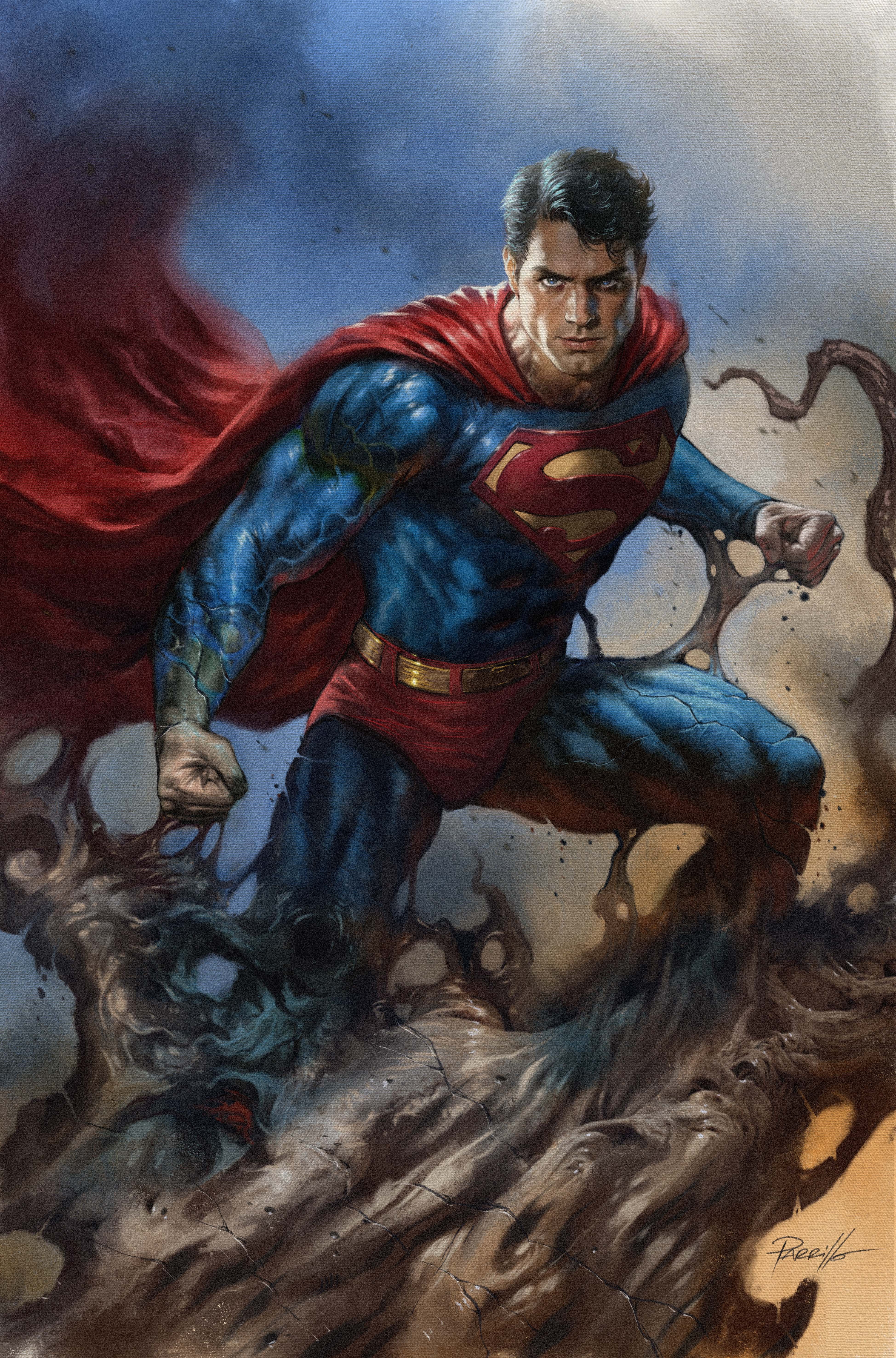 ADVENTURES OF SUPERMAN BOOK OF EL #9 (OF 12) CVR B LUCIO PARRILLO CARD STOCK VAR
