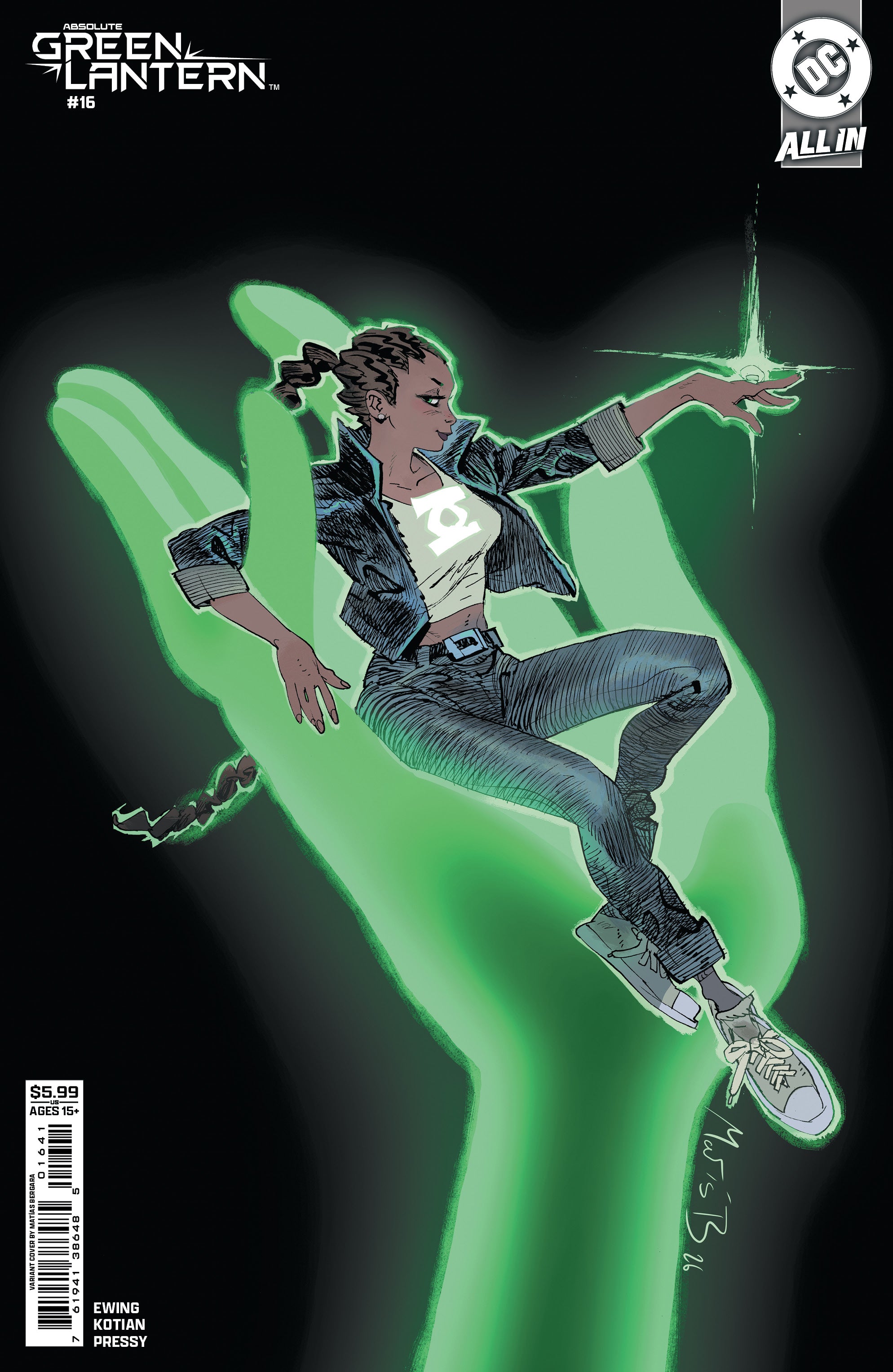 ABSOLUTE GREEN LANTERN #16 CVR D MATIAS BERGARA CARD STOCK VAR