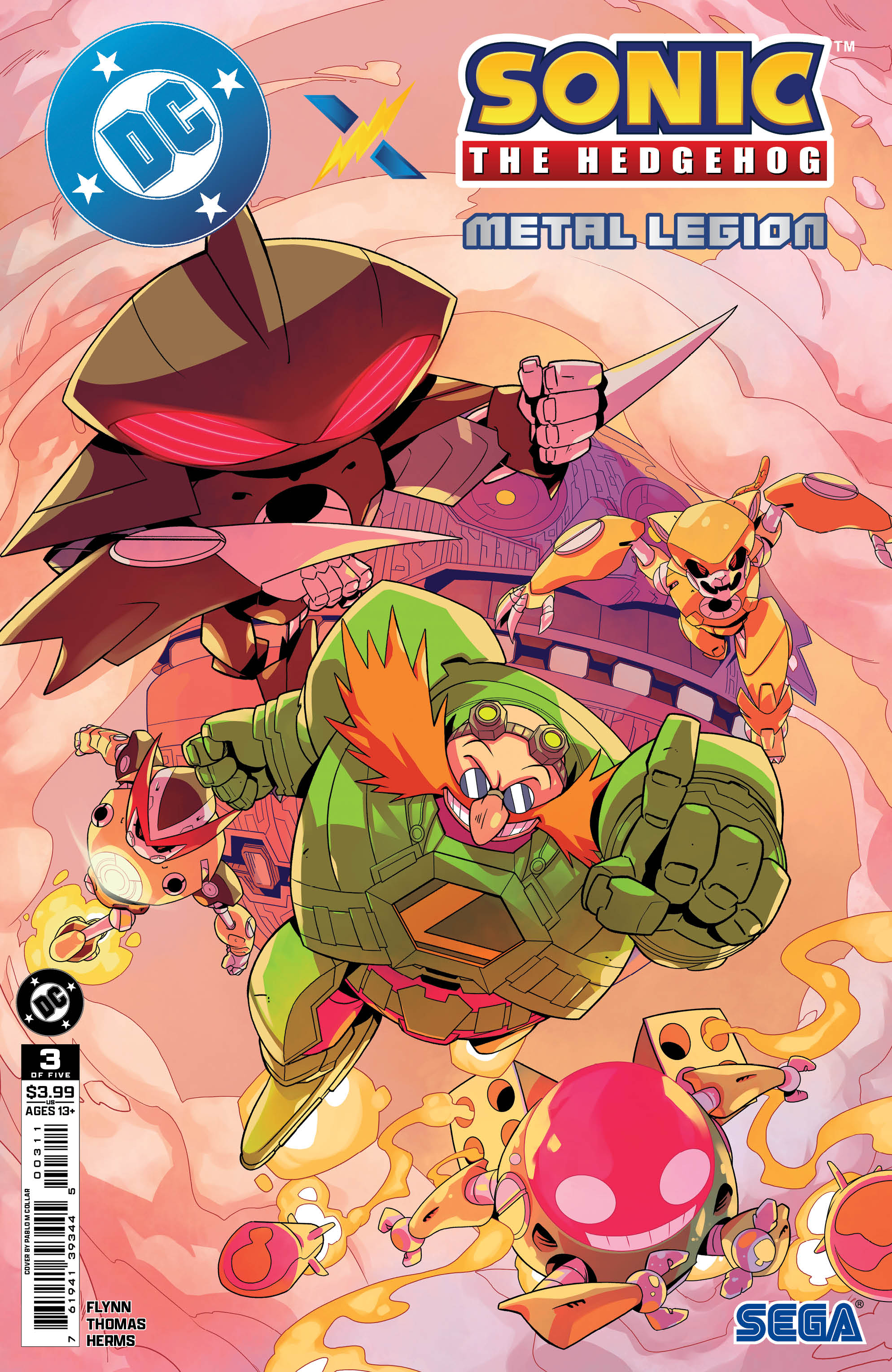 DC X SONIC THE HEDGEHOG THE METAL LEGION #3 (OF 5) CVR A PABLO M COLLAR