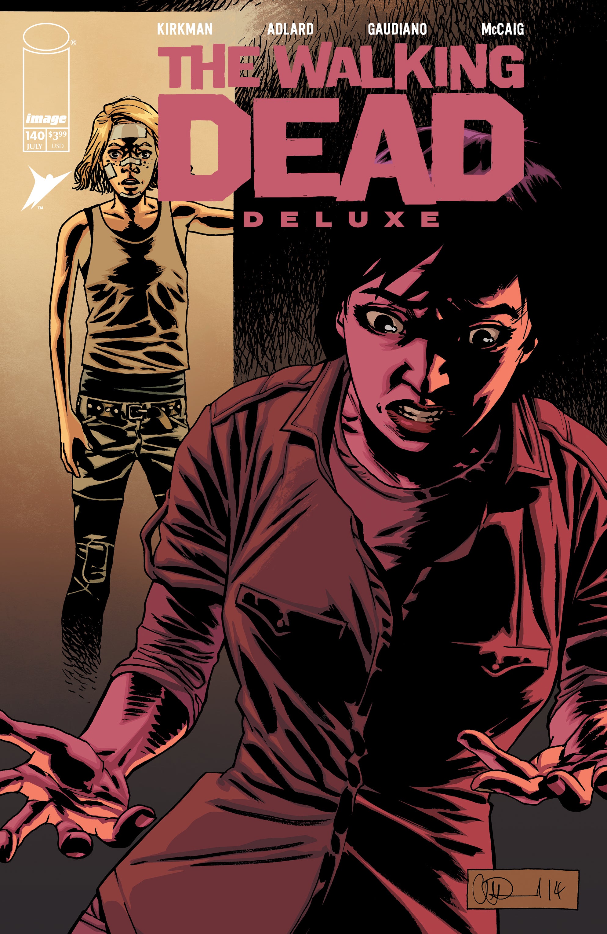 WALKING DEAD DELUXE #140 CVR B CHARLIE ADLARD & DAVE MCCAIG VAR