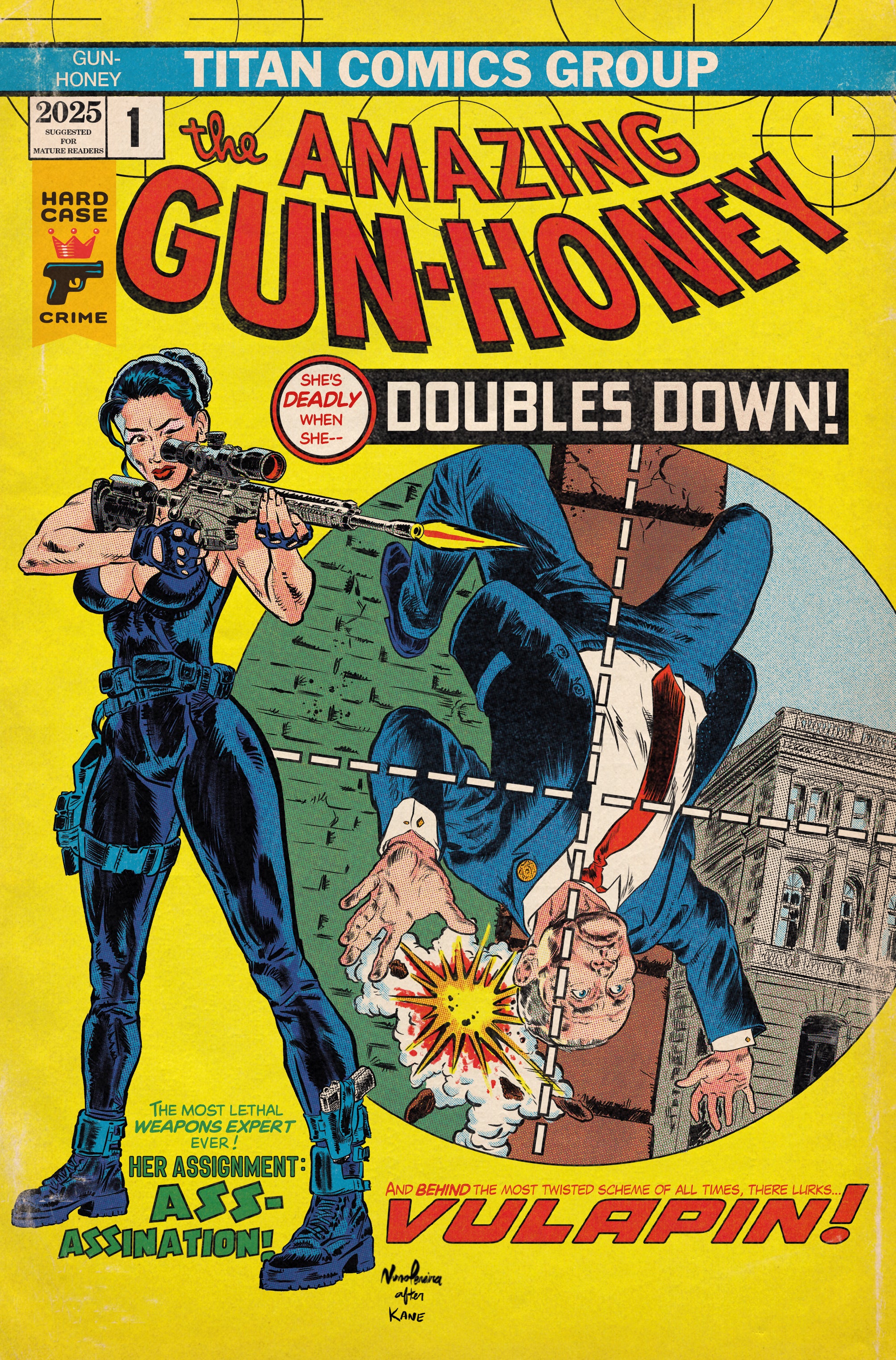 GUN HONEY DOUBLES DOWN #2 (OF 4) CVR G NUNO PEREIRA HOMAGE VAR