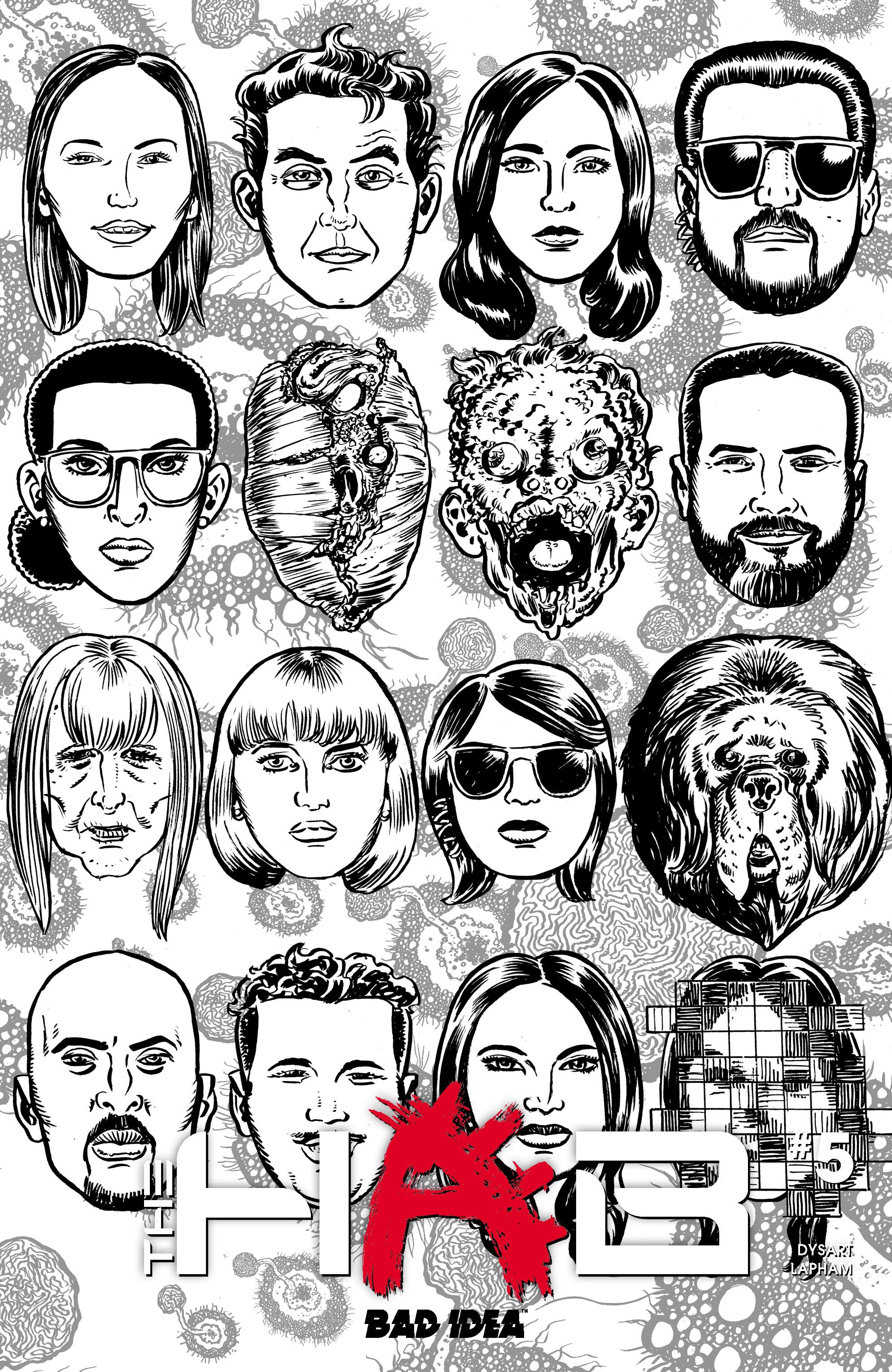 HAB #5 (OF 6) CVR C DAVID LAPHAM BW OUTBREAK SKULLS VAR
