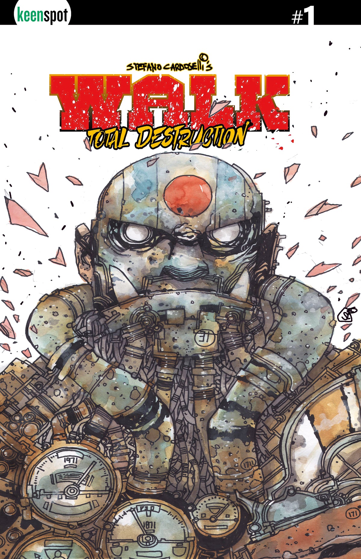 WALK TOTAL DESTRUCTION #1 (ONE SHOT) CVR D STEFANO CARDOSELLI METAL VAR