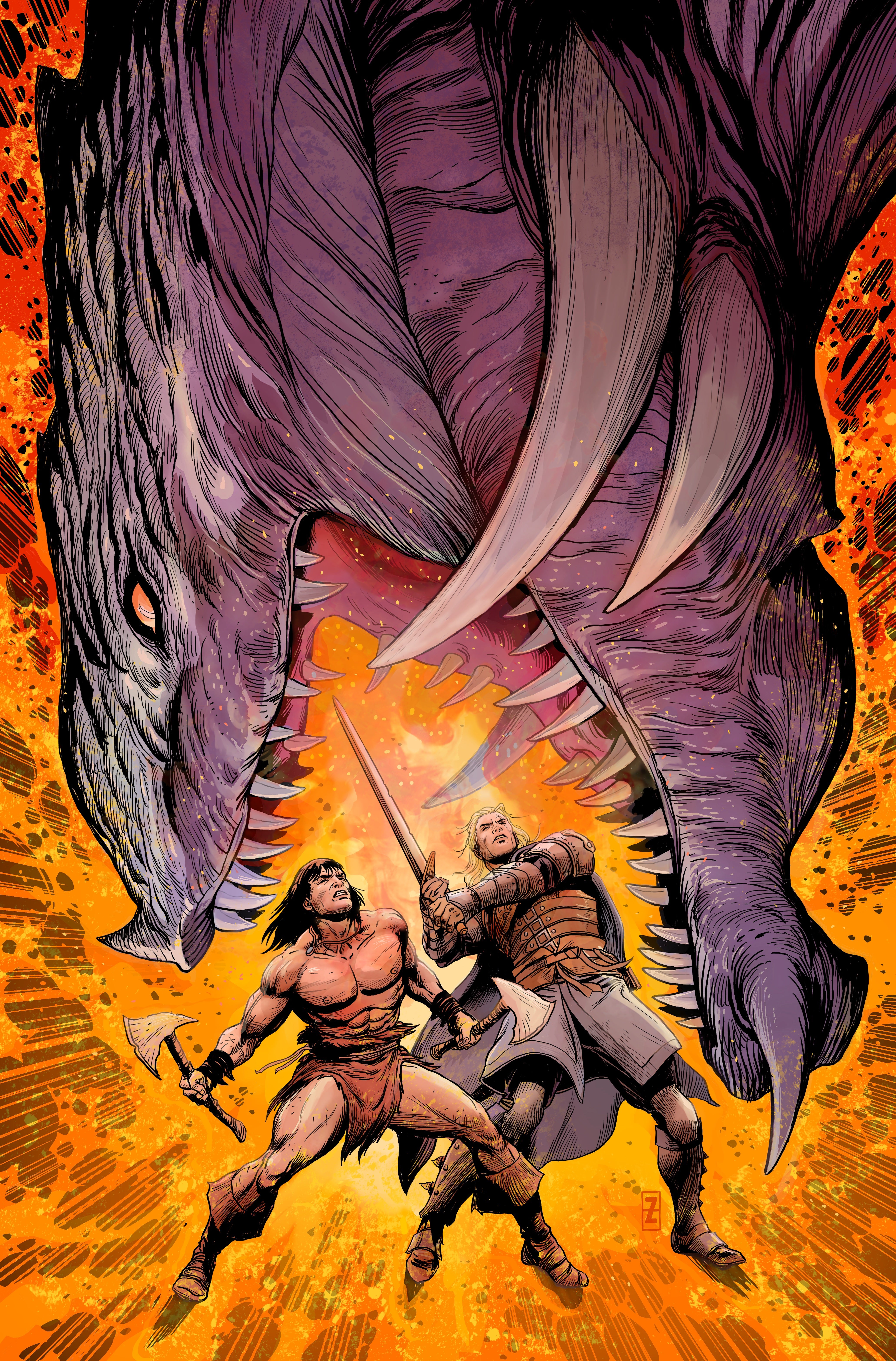 CONAN AND DRAGONERO #4 (OF 7) CVR C PATCH ZIRCHER VIRGIN CARDSTOCK VAR