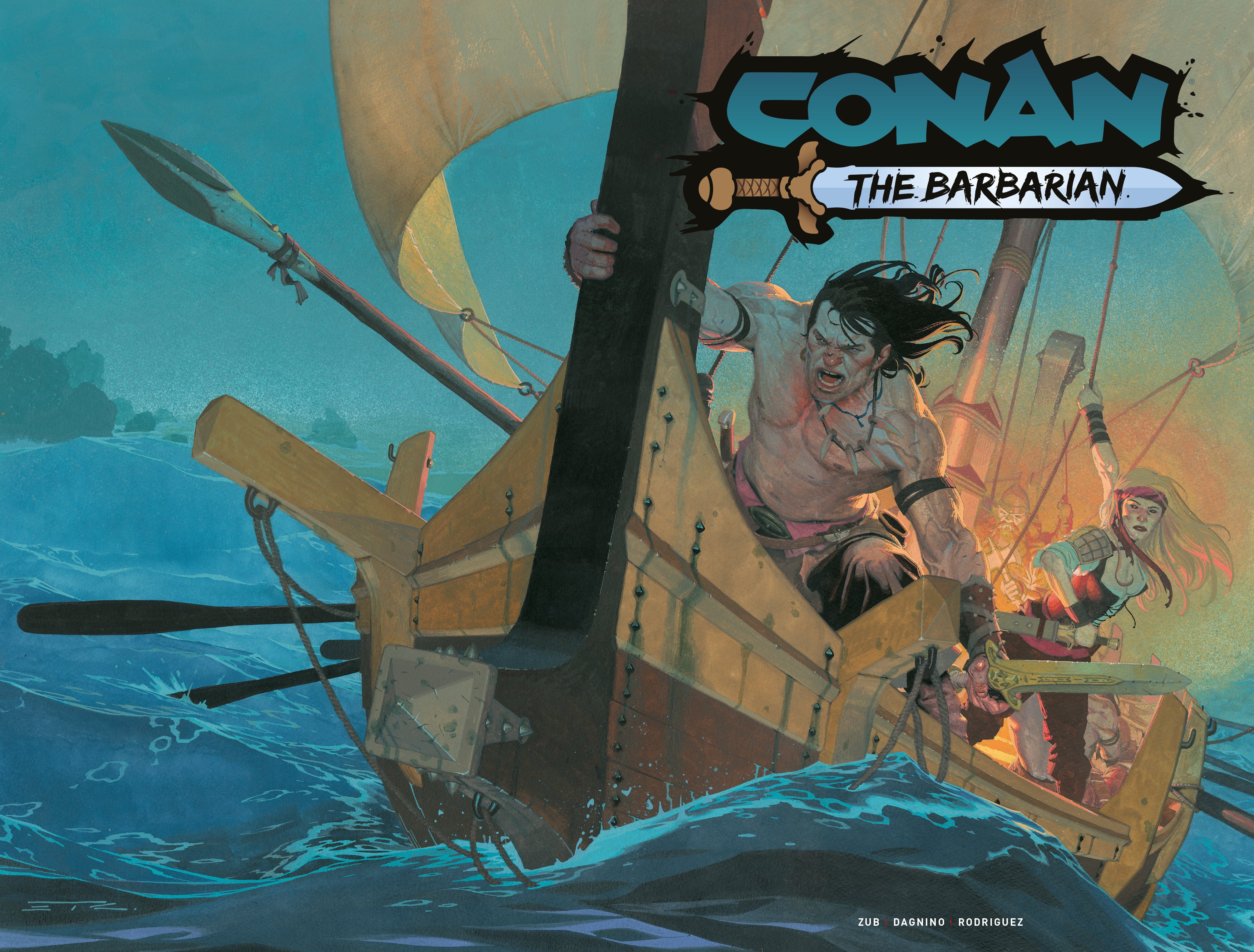 CONAN THE BARBARIAN #34 CVR G ESAN RIBIC WRAPAROUND CARDSTOCK VAR