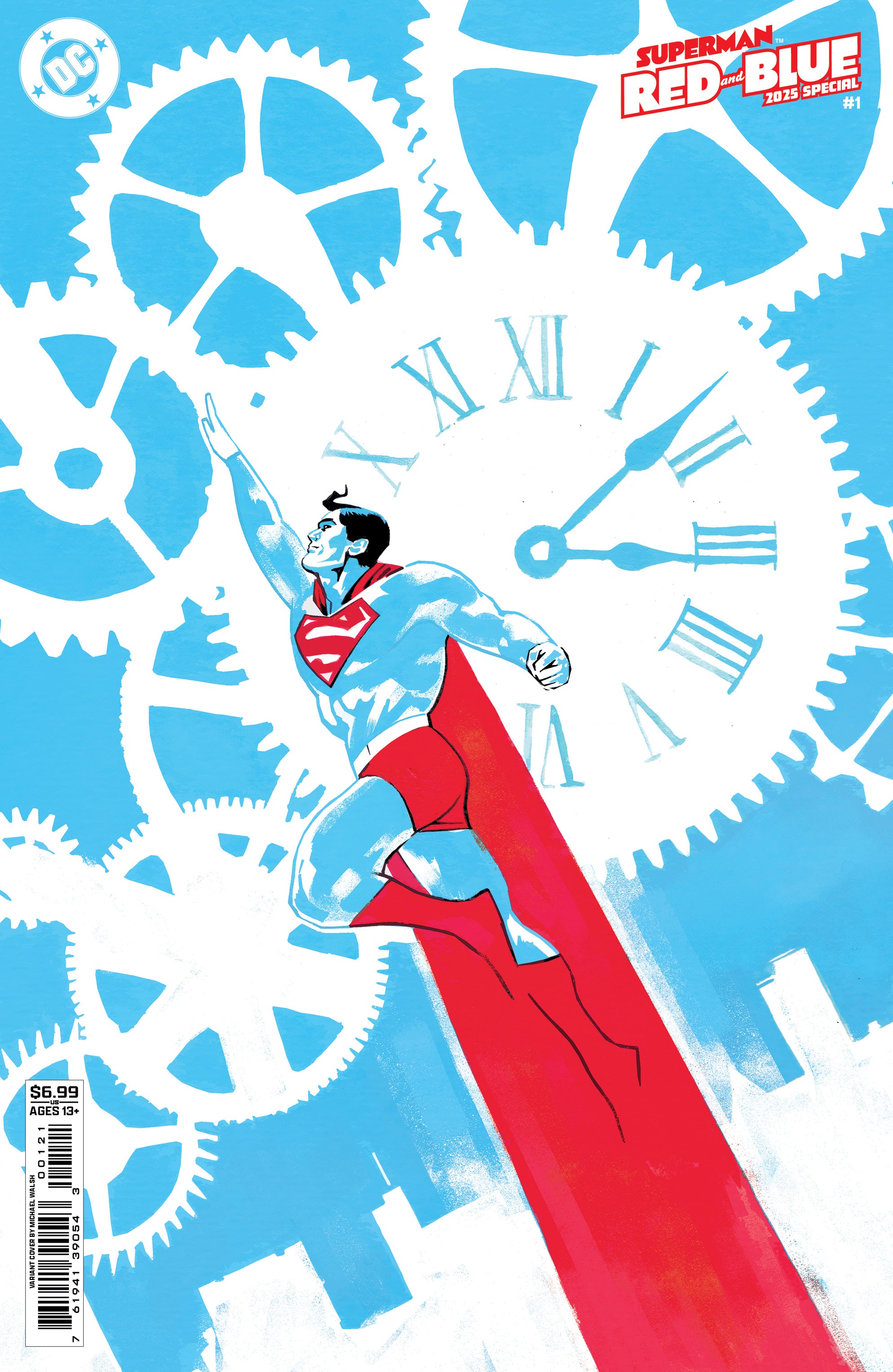SUPERMAN RED & BLUE 2025 SPECIAL #1 (ONE SHOT) CVR B MICHAEL WALSH CARD STOCK VAR