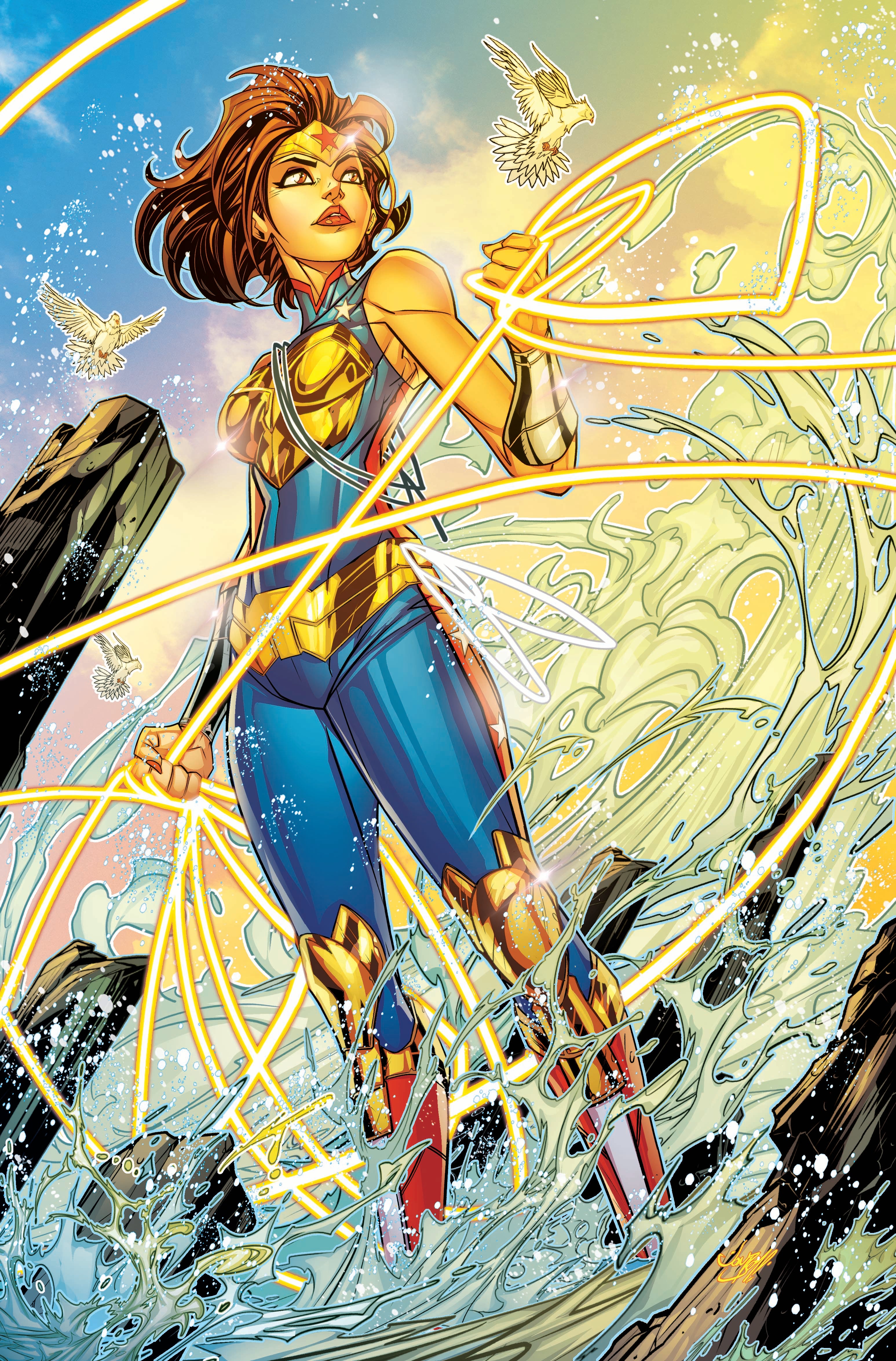 TRINITY DAUGHTER OF WONDER WOMAN #5 (OF 6) CVR B JONBOY MEYERS CARD STOCK VAR
