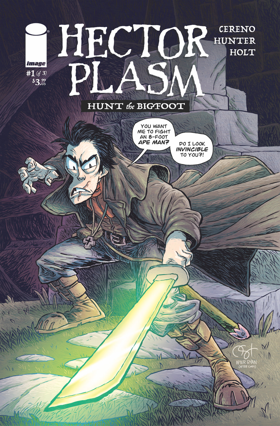 HECTOR PLASM HUNT THE BIGFOOT #1 (OF 3) CVR B DEREK HUNTER VAR