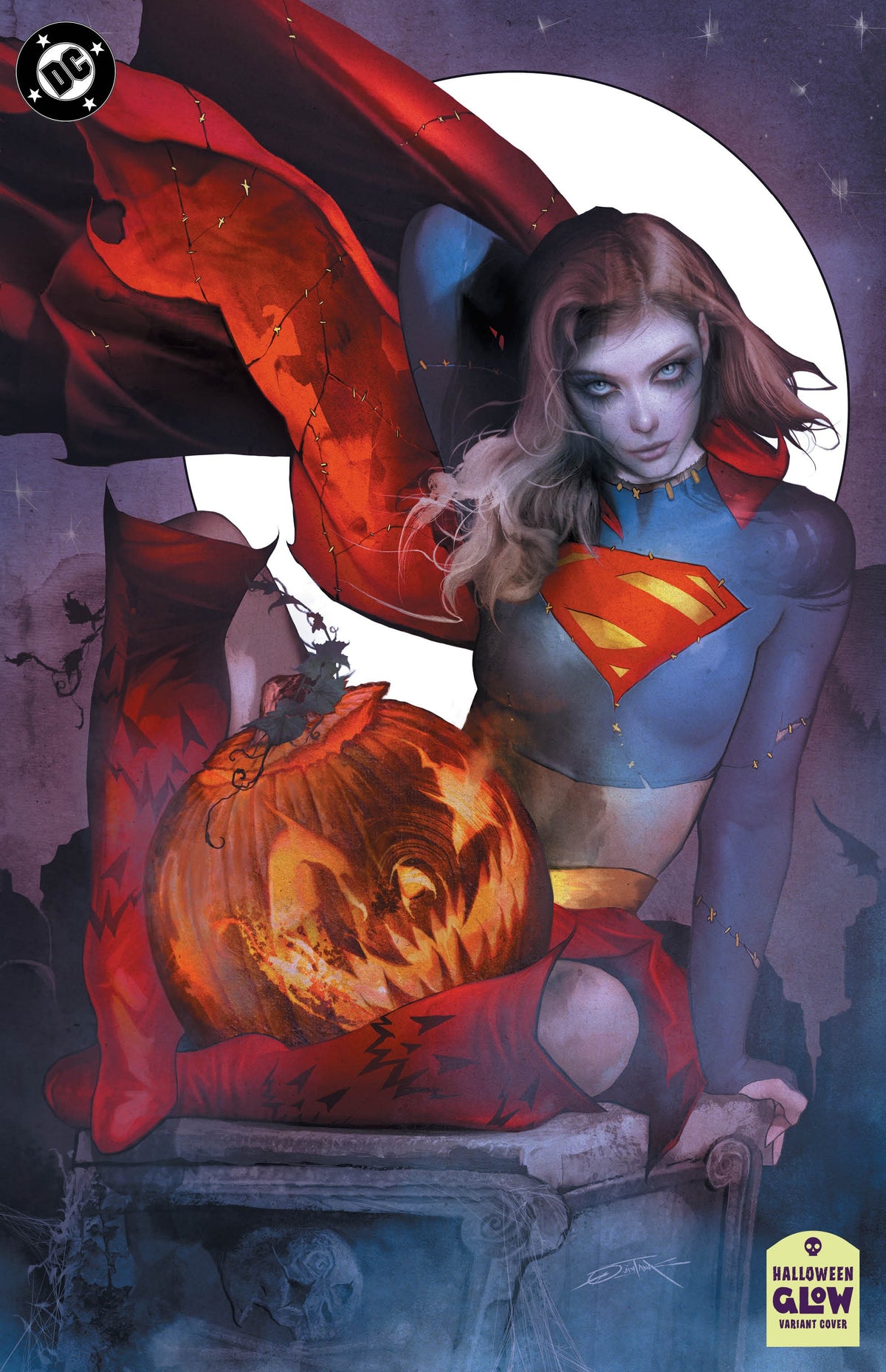 SUPERGIRL #18 CVR E DAN QUINTANA HALLOWEEN GLOW-IN-THE-DARK CARD STOCK VAR
