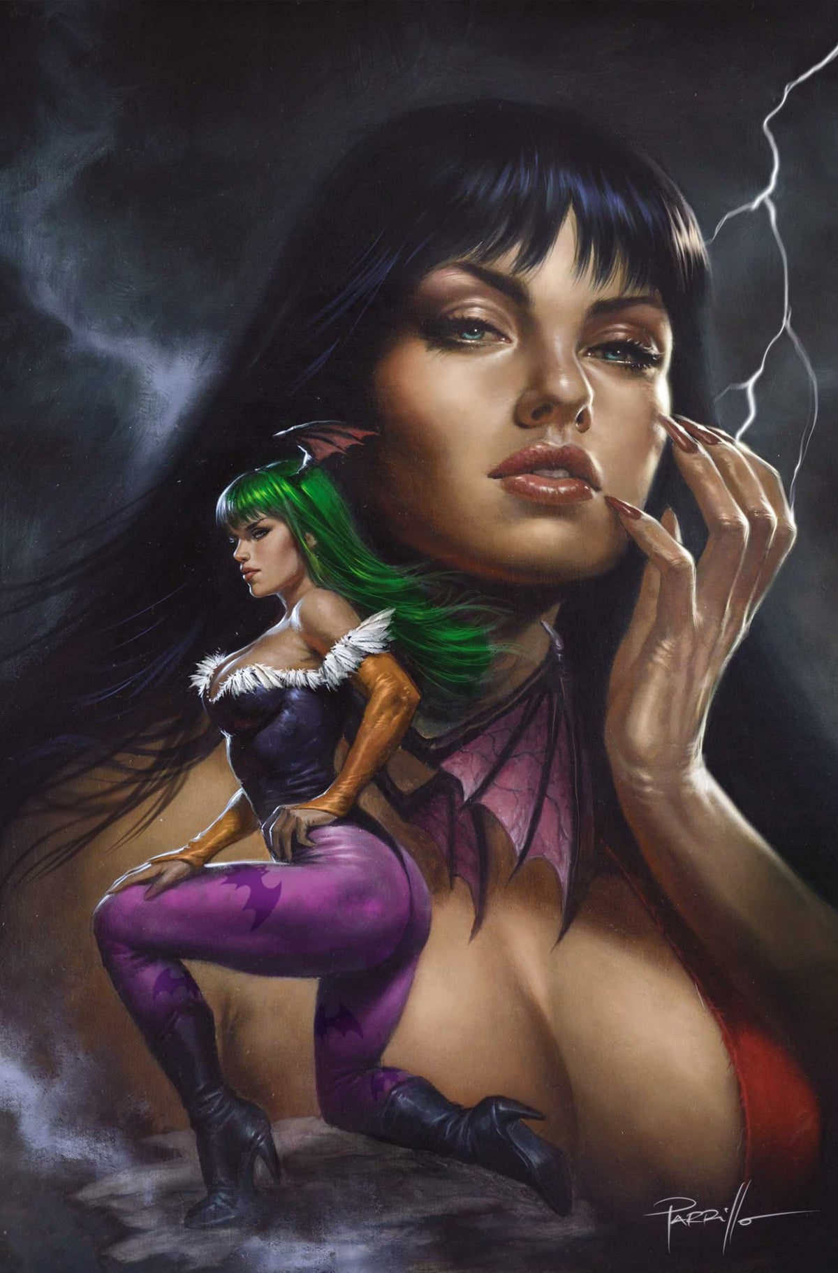 VAMPIRELLA VS DARKSTALKERS SPECIAL #1 (ONE SHOT) Cover H LUCIO PARRILLO LTD VIRGIN VAR comic book cover