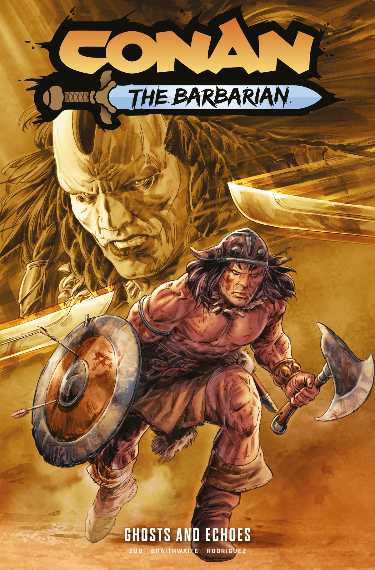CONAN THE BARBARIAN TP VOL 08 GHOSTS AND ECHOES DIRECT MARKET EDITION DOUG BRAITHWAITE CVR graphic novel cover
