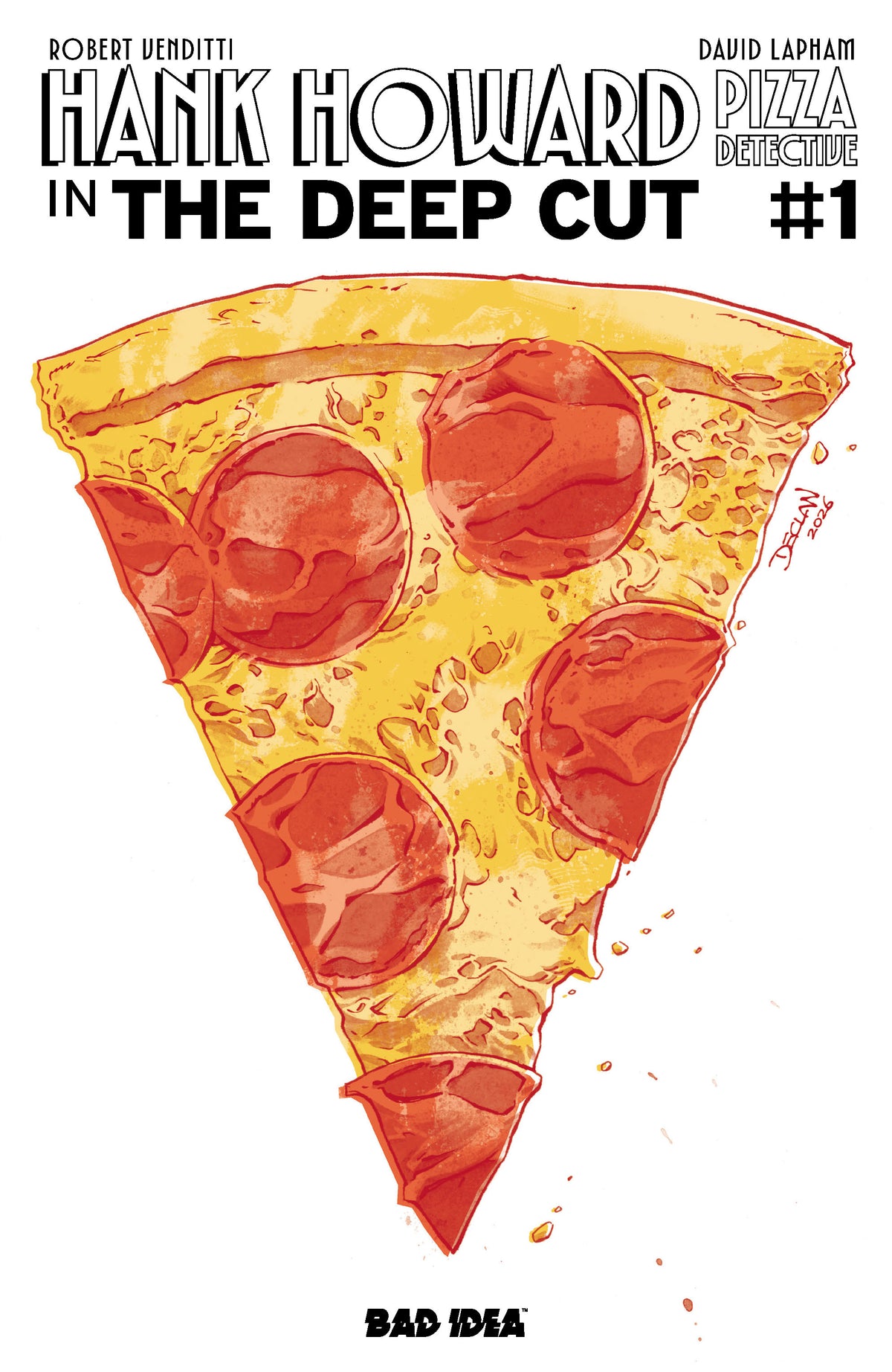 HANK HOWARD PIZZA DETECTIVE THE DEEP CUT #1 (ONE SHOT) Cover F PIZZA BY DECLAN SHALVEY VAR comic book cover