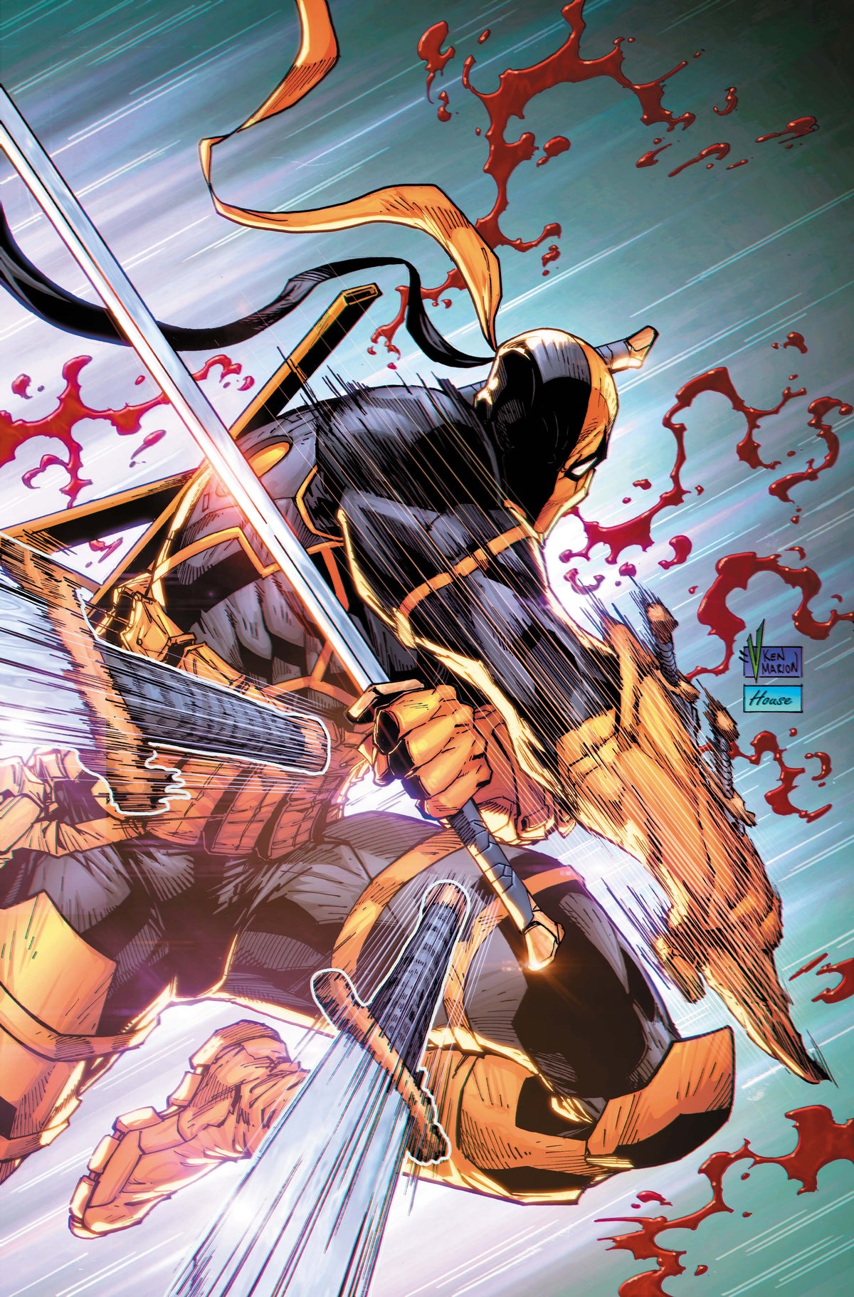 DEATHSTROKE THE TERMINATOR #10 Cover C V KEN MARION CARD STOCK VAR comic book cover
