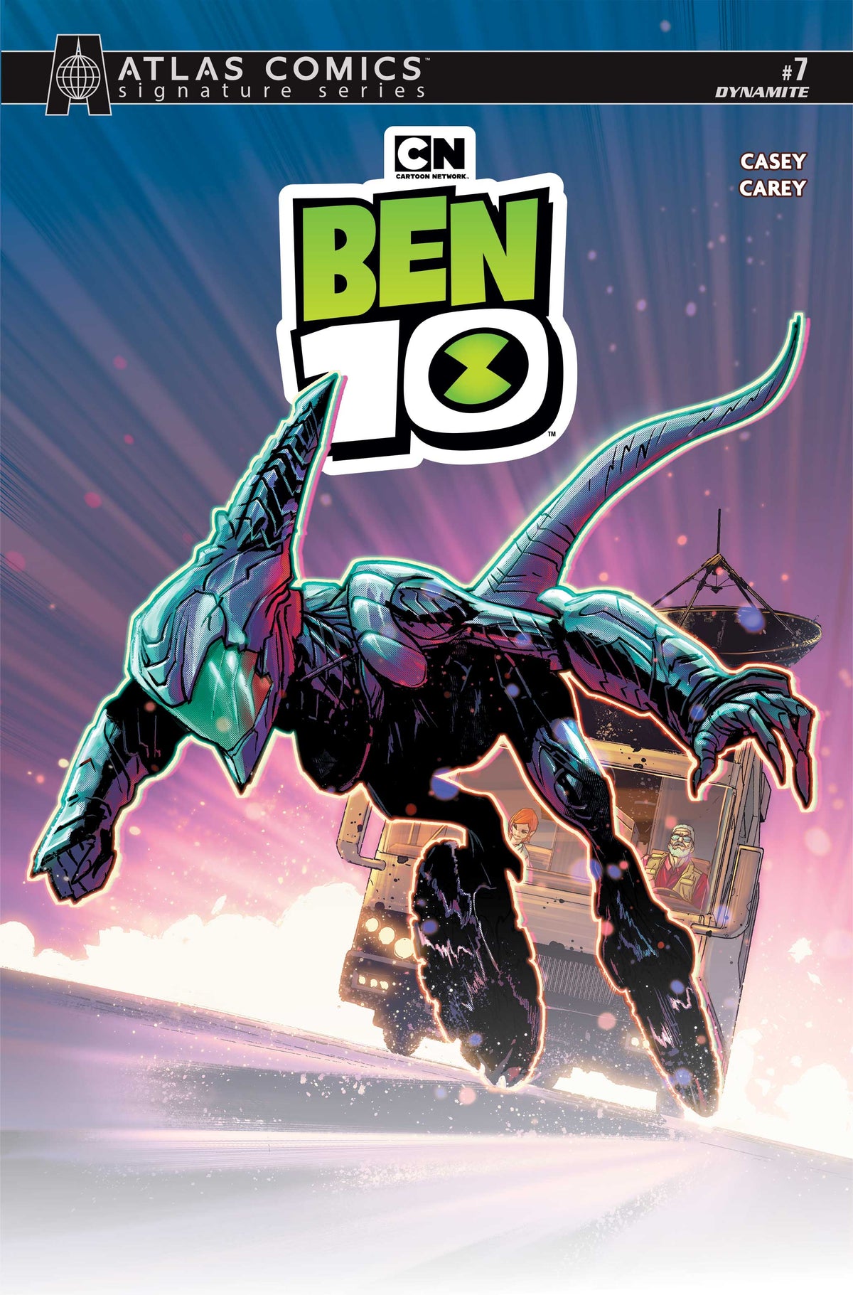 BEN 10 #7 Cover H ROBERT CAREY ATLAS EDITION SIGNED BY JOE CASEY VAR comic book cover