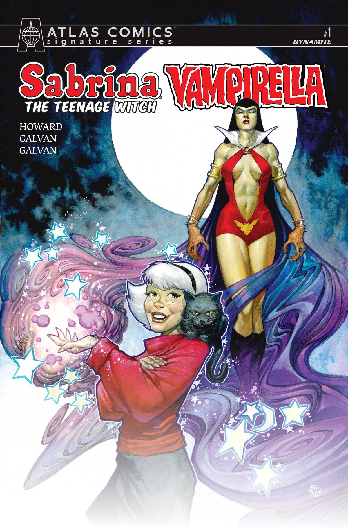 SABRINA THE TEENAGE WITCH VAMPIRELLA #1 Cover L ERIC POWELL ATLAS EDITION SIGNED BY TINI HOWARD VAR comic book cover