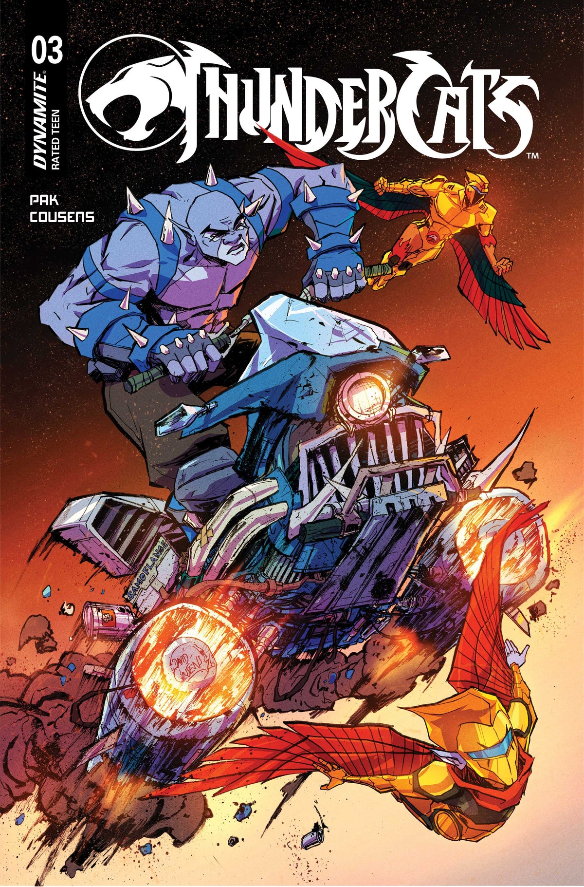 THUNDERCATS (2026) #3 Cover B DAVID COUSENS VAR comic book cover