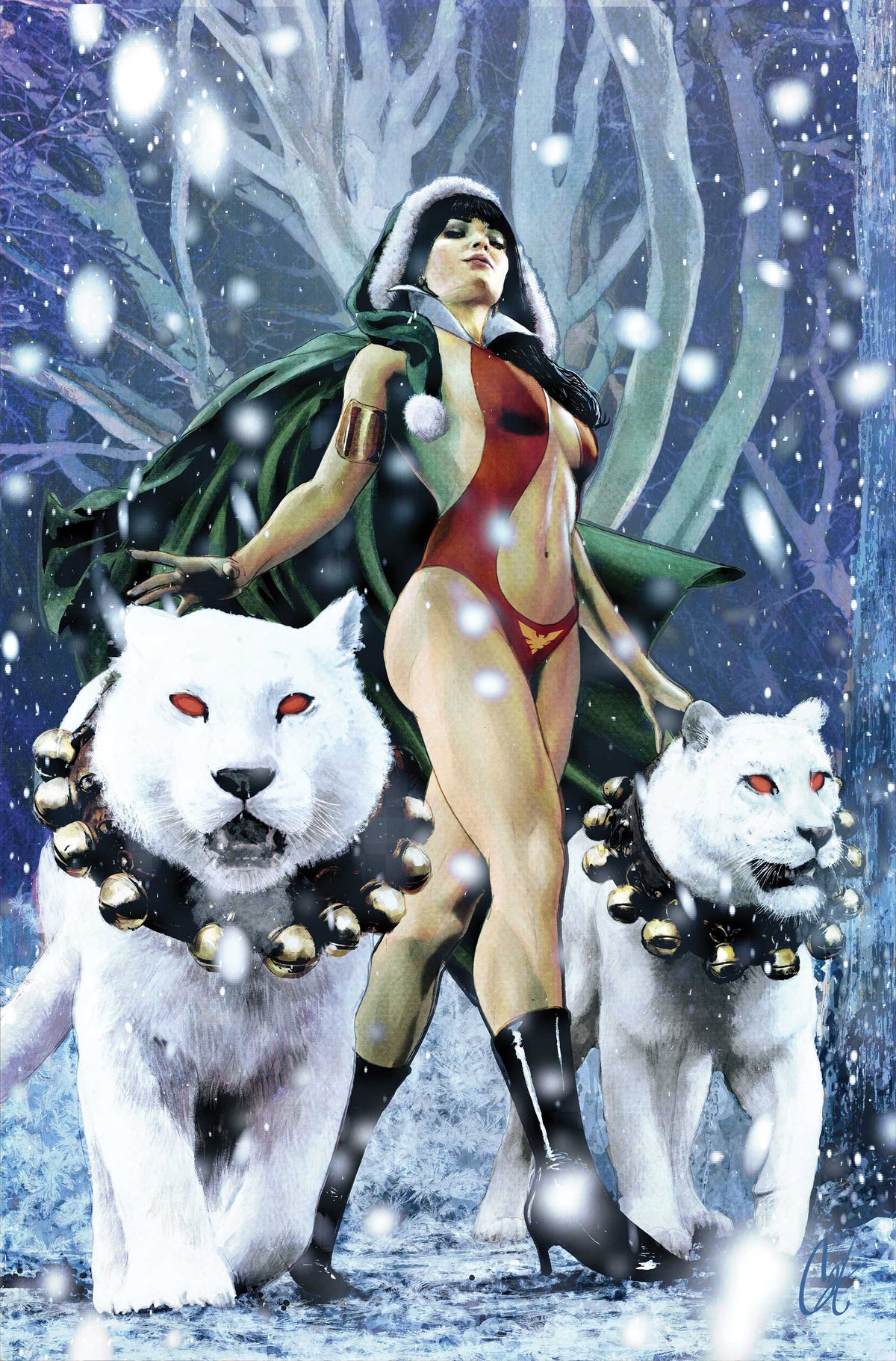 VAMPIRELLA HELLIDAY SPECIAL 2026 #1 (ONE SHOT) Cover F CAT STAGGS LTD VIRGIN VAR comic book cover