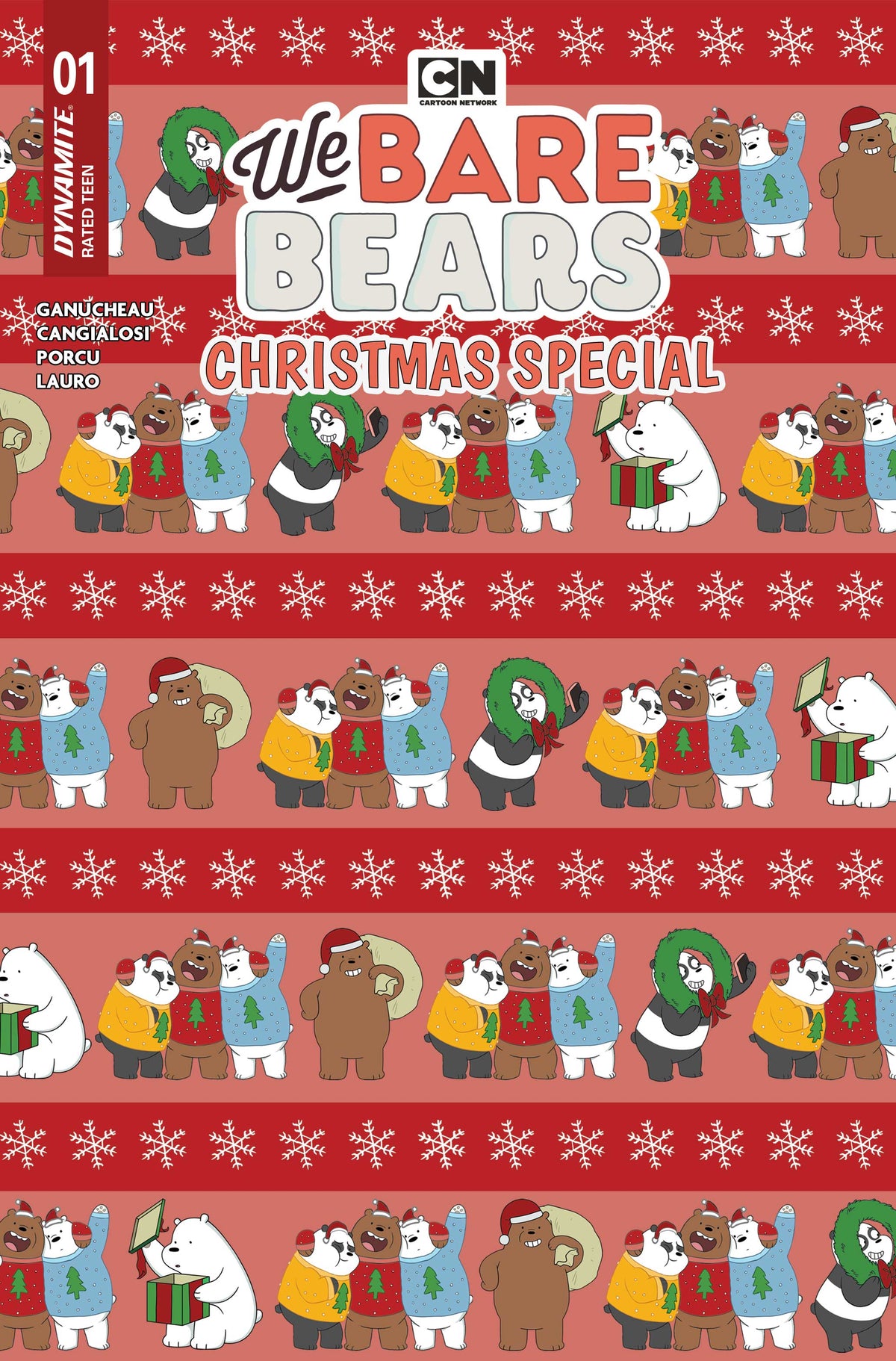 WE BARE BEARS CHRISTMAS SPECIAL #1 (ONE SHOT) Cover C WRAPPING PAPER VAR comic book cover