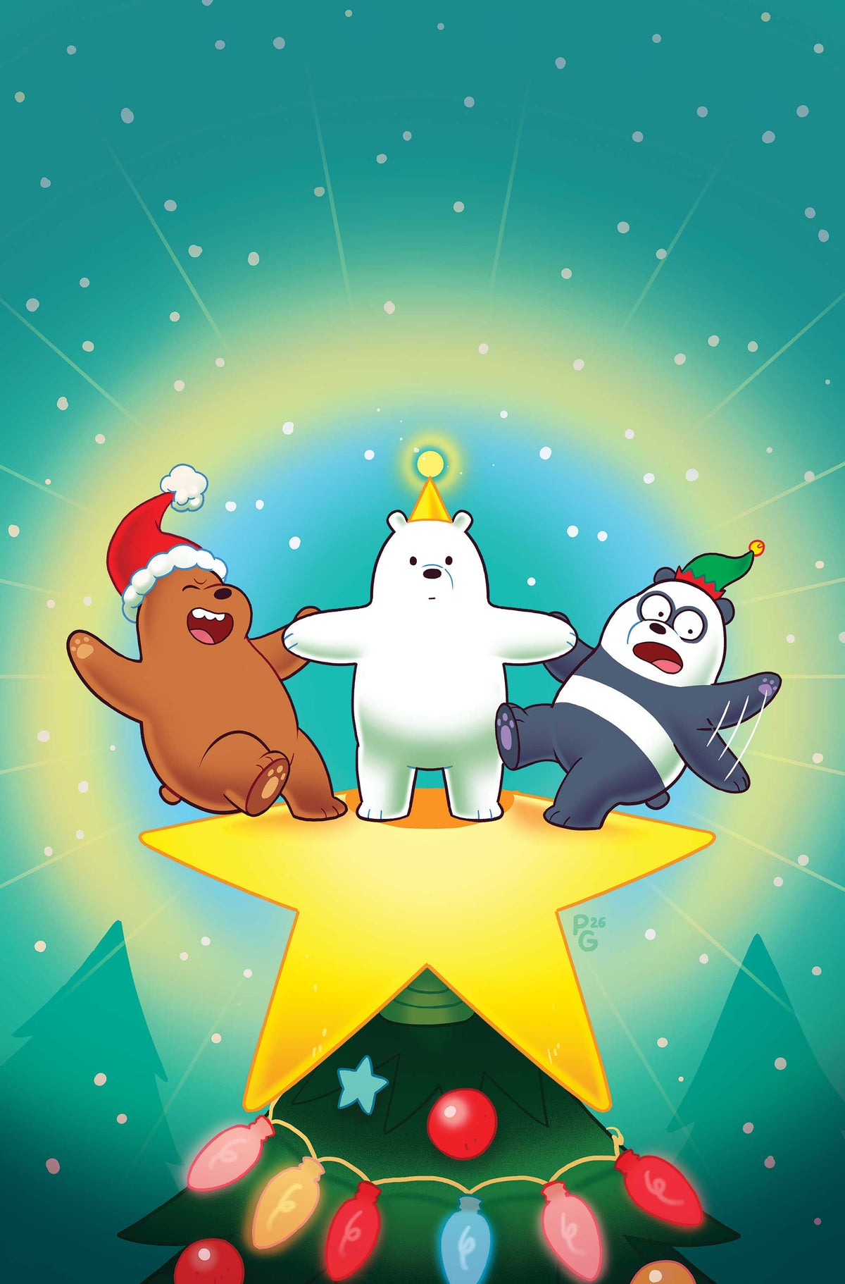 WE BARE BEARS CHRISTMAS SPECIAL #1 (ONE SHOT) Cover F PAULINA GANUCHEAU LTD VIRGIN VAR comic book cover