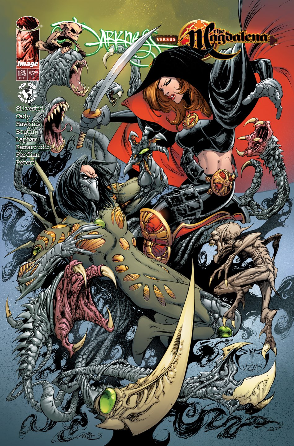 DARKNESS VS THE MAGDALENA #1 (ONE SHOT) Cover B JOE BENITEZ & RICHARD ISANOVE VAR comic book cover