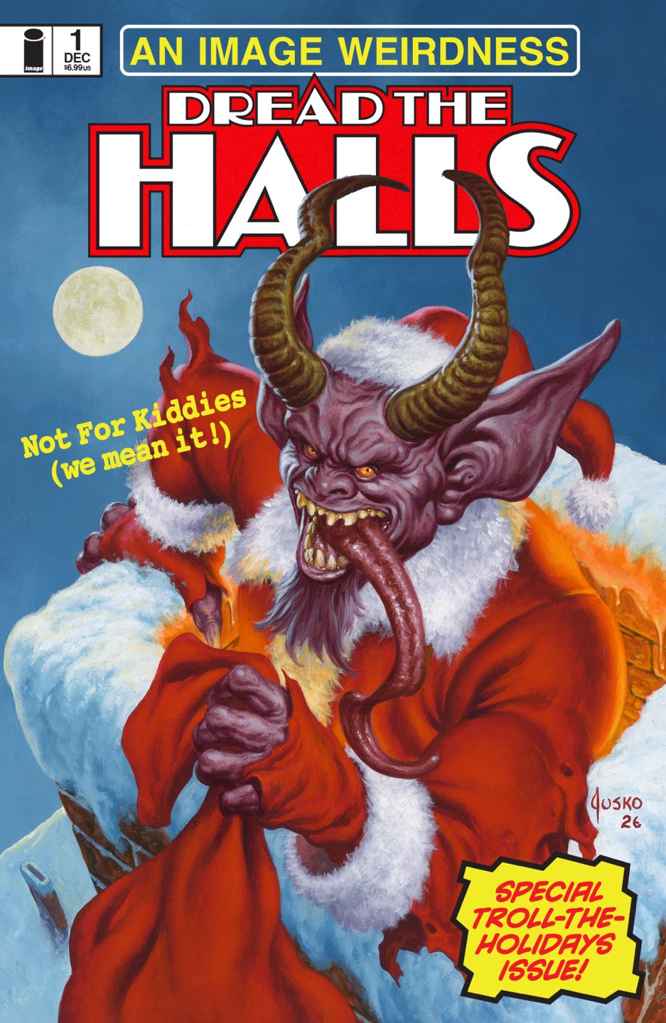 DREAD THE HALLS 2026 (ONE SHOT) Cover B JOE JUSKO BIZARRE VAR comic book cover