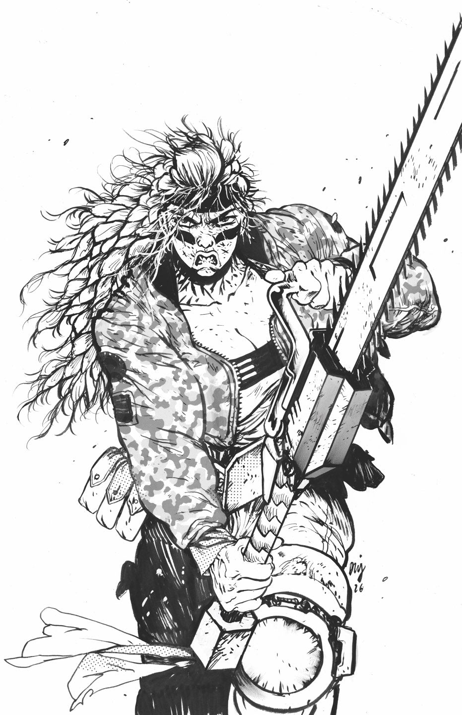 CHAINKATA #2 Cover D DANIEL WARREN JOHNSON RAW ART VAR comic book cover