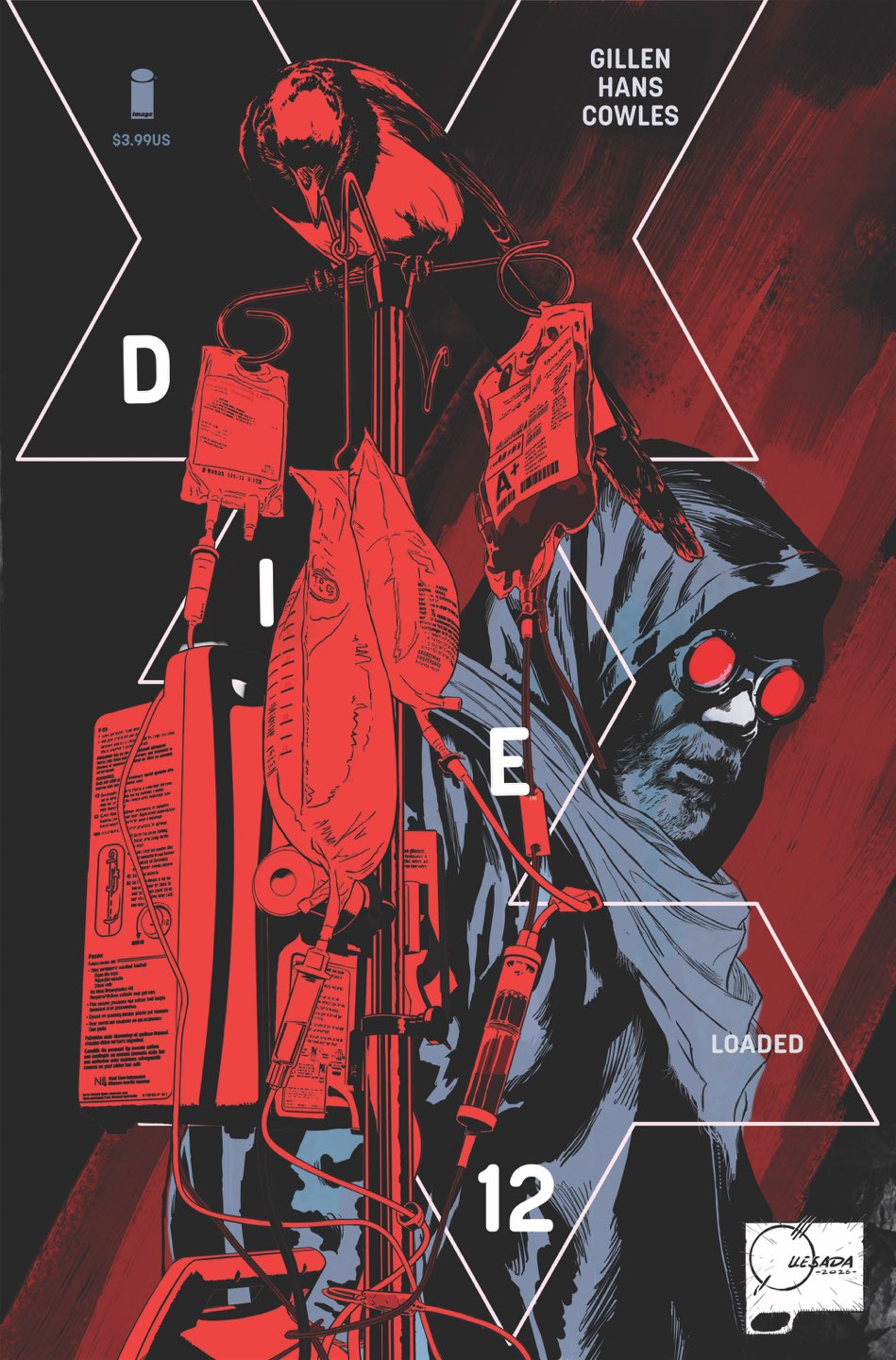 DIE LOADED #12 Cover B JOE QUESADA VAR comic book cover