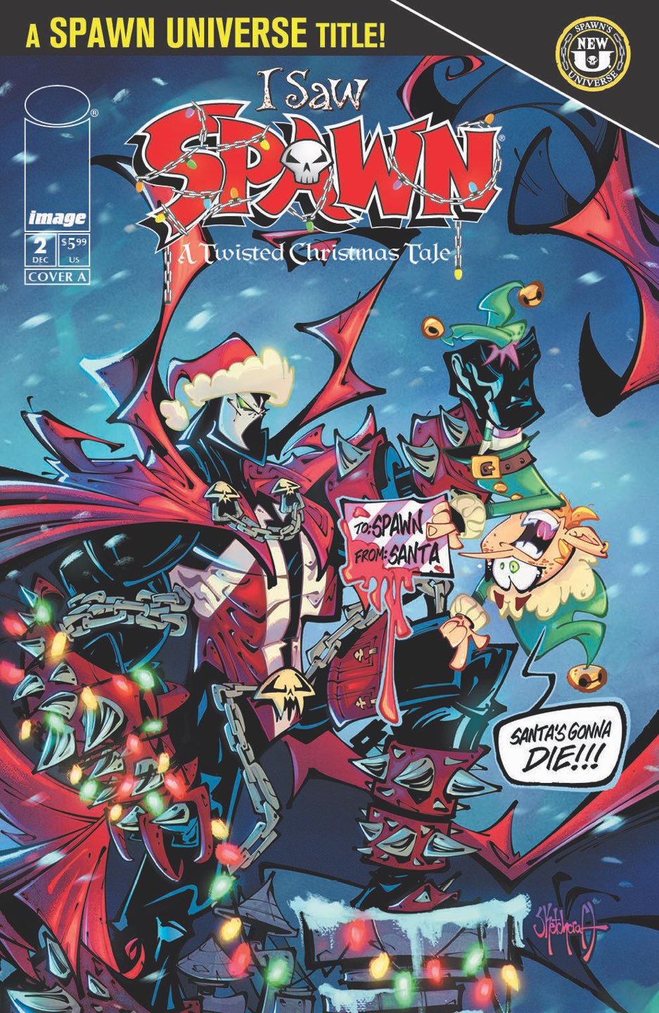 I SAW SPAWN (A TWISTED CHRISTMAS TALE) #2 (OF 2) Cover A ROB SKETCHCRAFT DUENAS comic book cover