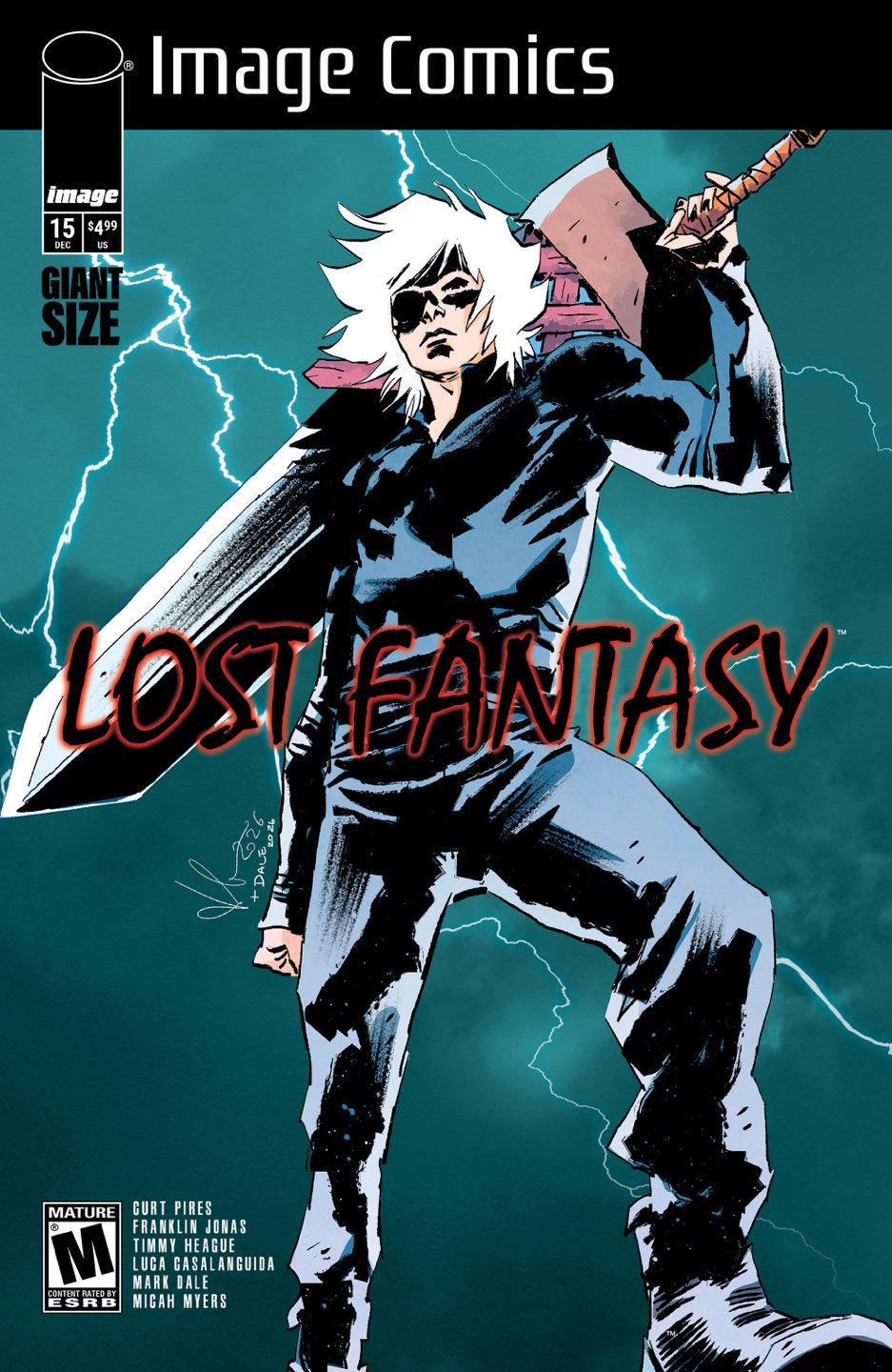 LOST FANTASY #15 Cover B LUCA CASALANGUIDA HOMAGE VAR comic book cover