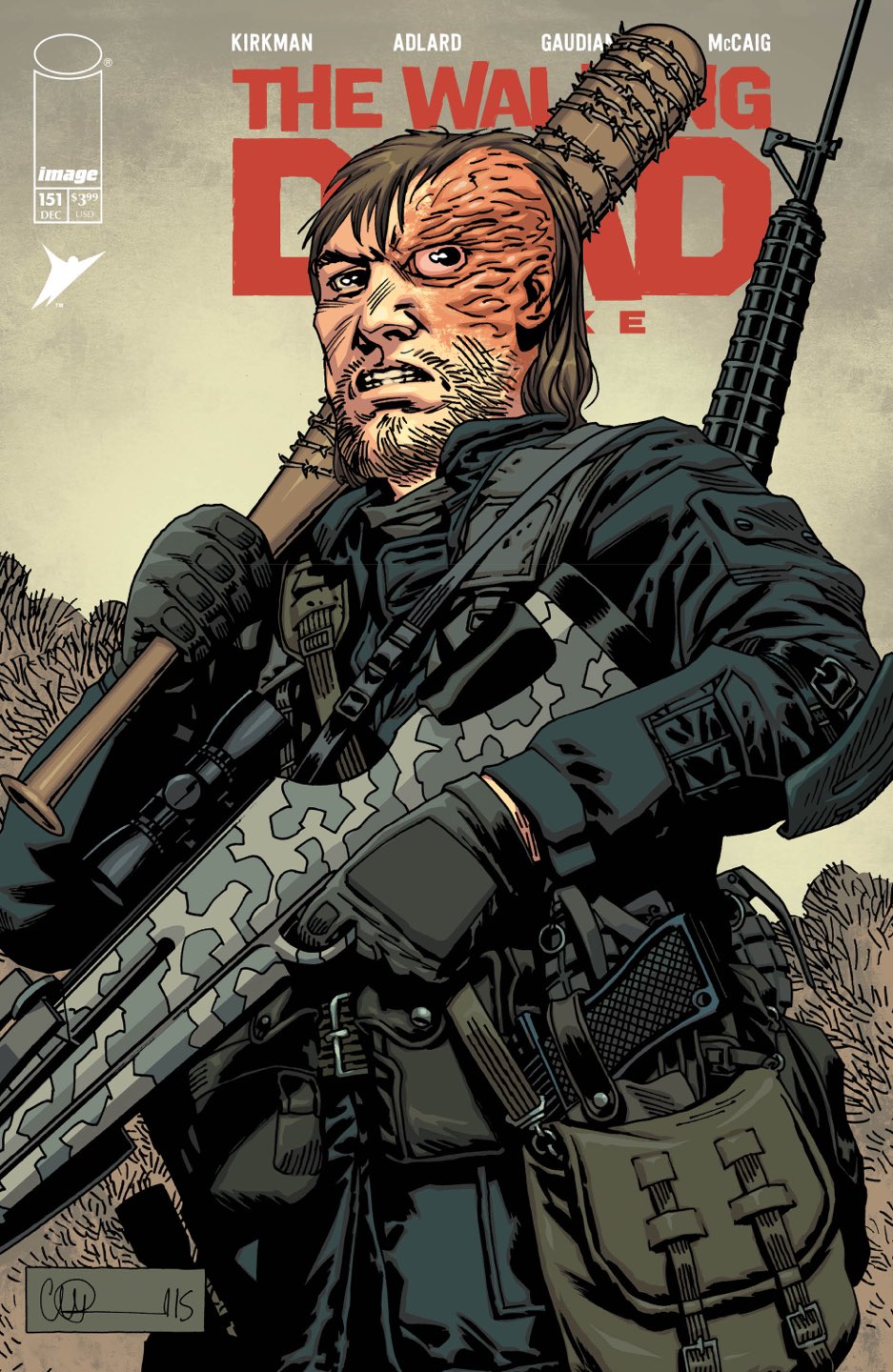WALKING DEAD DELUXE #151 Cover B CHARLIE ADLARD & DAVE MCCAIG VAR comic book cover