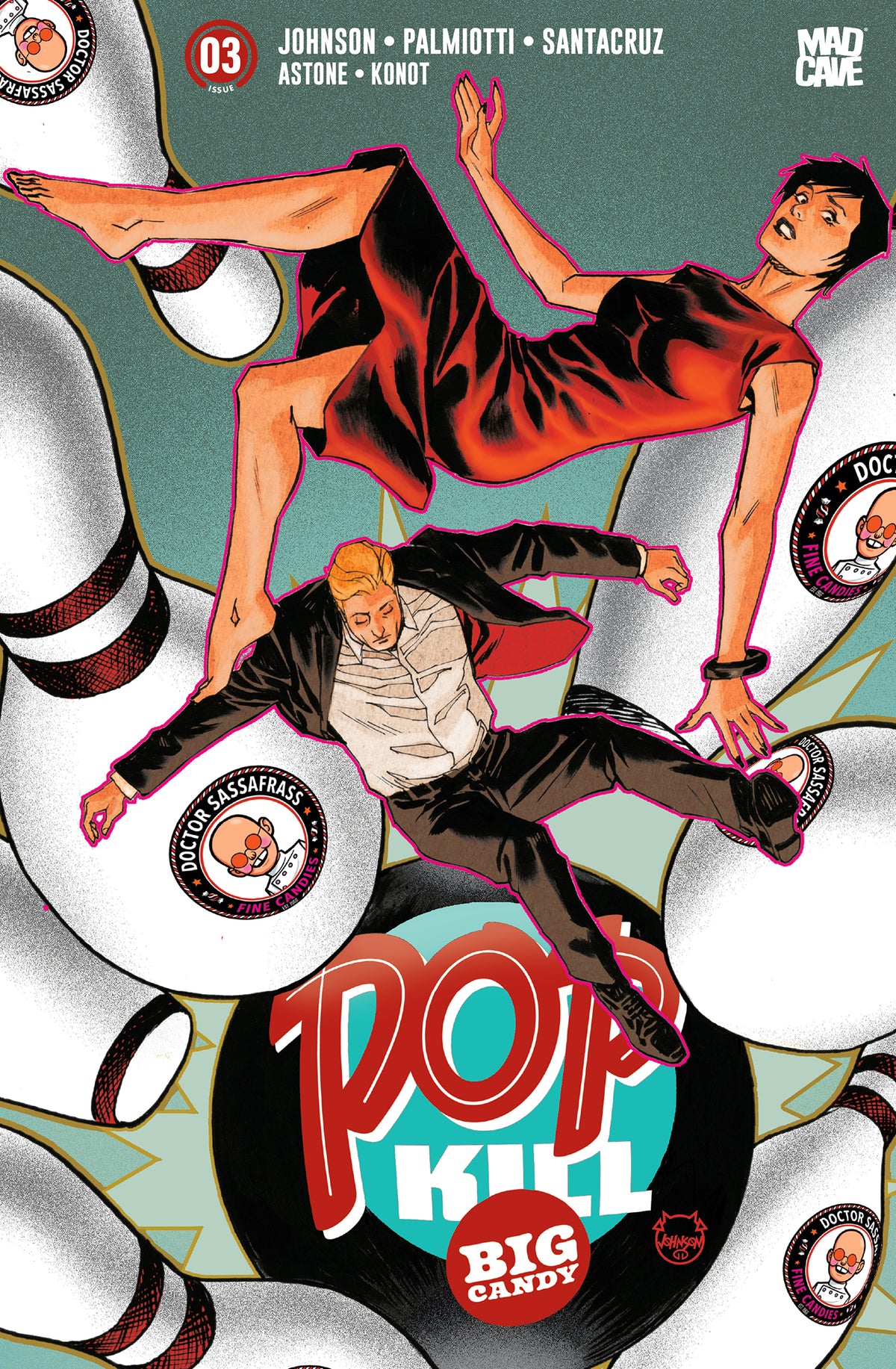 POP KILL BIG CANDY #3 (OF 4) Cover E DAVE JOHNSON FOIL VAR comic book cover