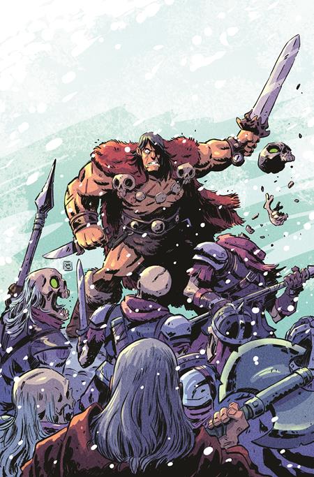 CONAN THE BARBARIAN TIDES OF THE TYRANT KING #4 (OF 4) Cover E DEREK LAUFMAN VIRGIN CARDSTOCK VAR comic book cover