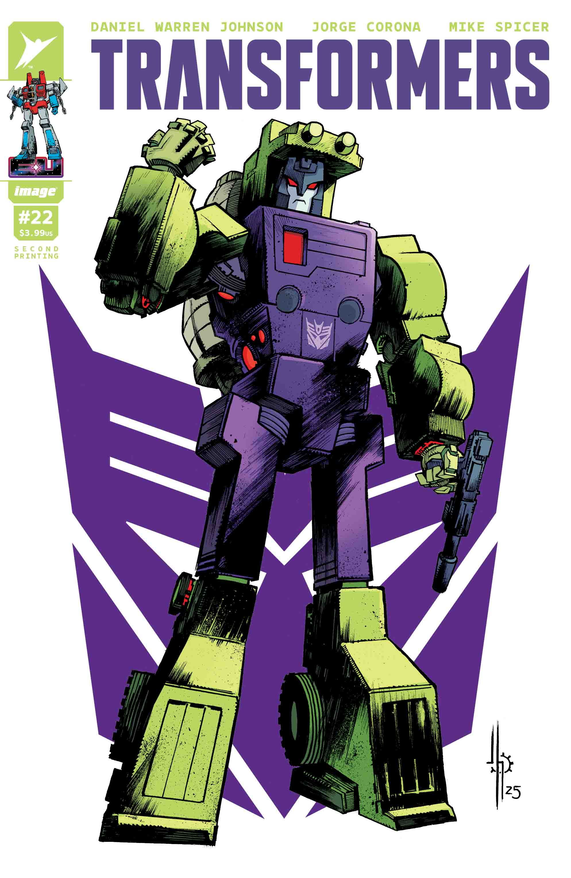 TRANSFORMERS #22 2ND PTG CVR A JASON HOWARD DECEPTICON CVR