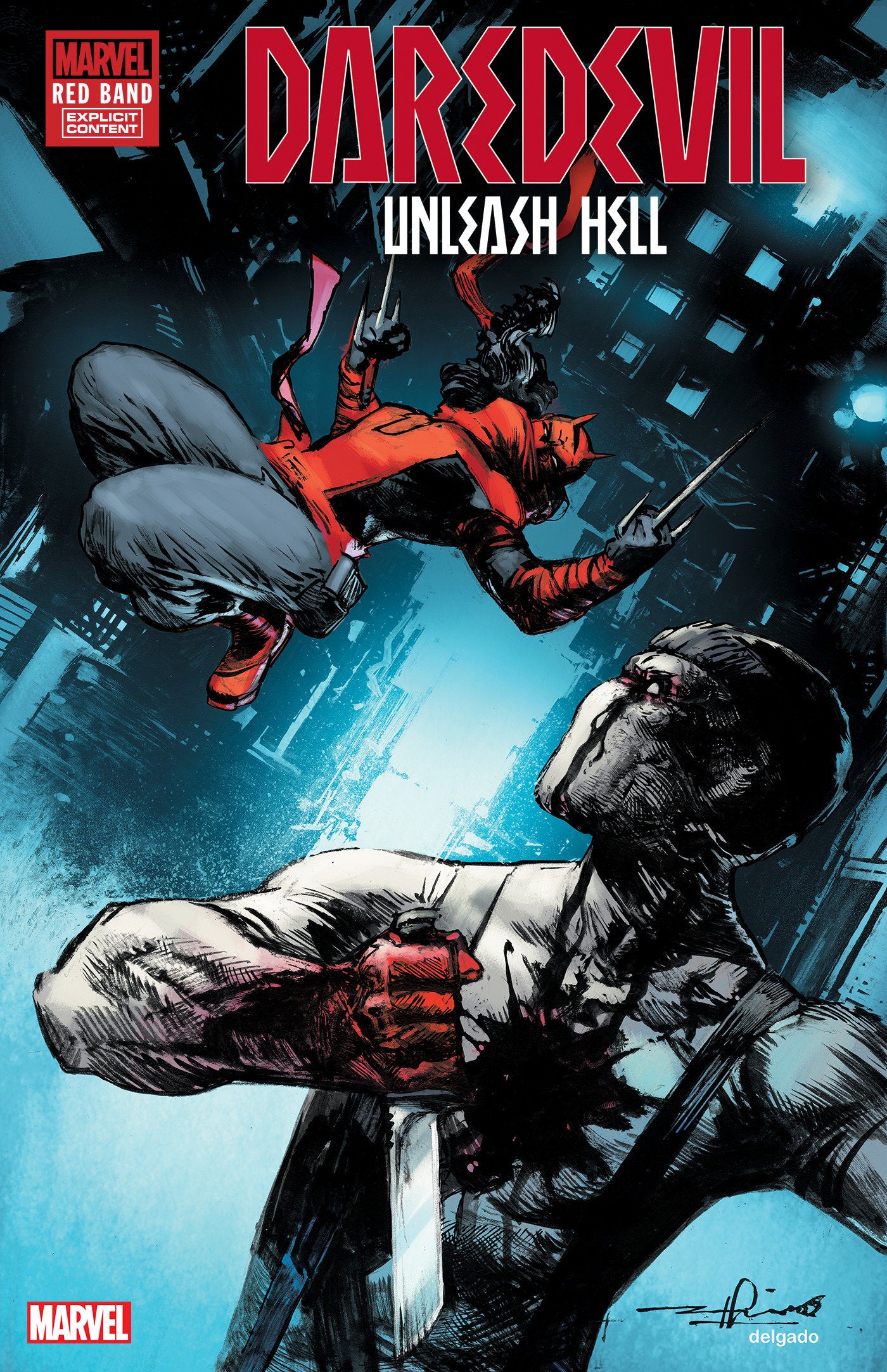 DAREDEVIL: UNLEASH HELL - RED BAND #2 GERARDO ZAFFINO VARIANT [POLYBAGGED]