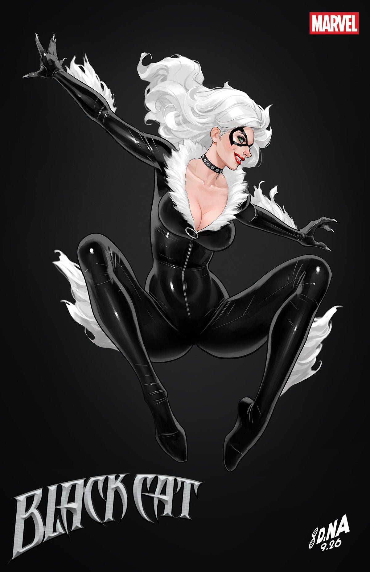 BLACK CAT #17 DAVID NAKAYAMA COLOR BLOCK BLACK VARIANT comic book cover