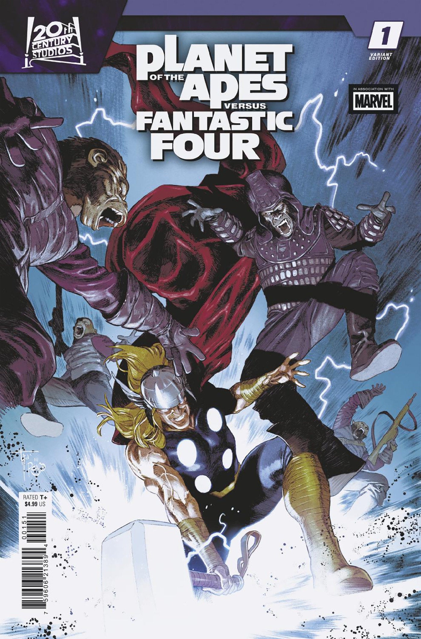 PLANET OF THE APES VS. FANTASTIC FOUR #1 FRANCESCO MOBILI VERSUS VARIANT