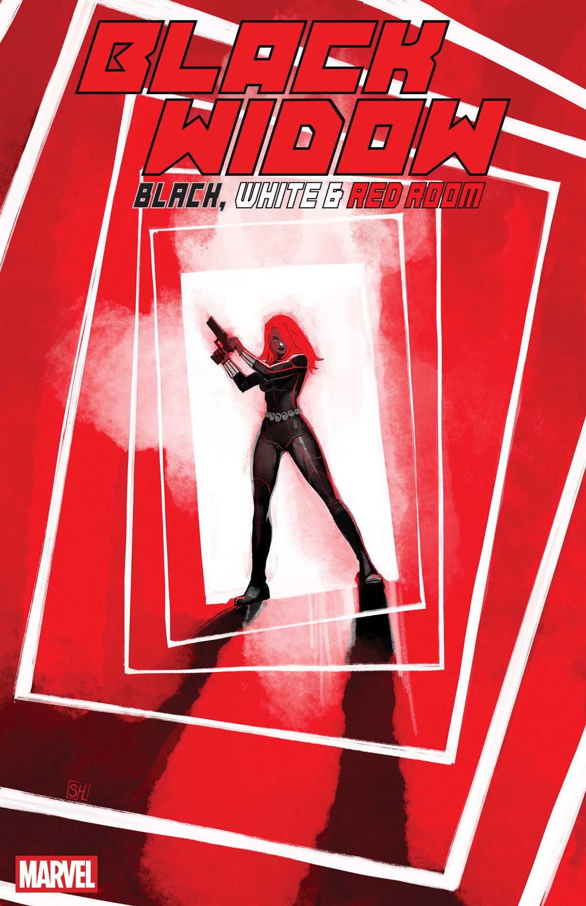 BLACK WIDOW: BLACK, WHITE & RED ROOM #1 COVER B STEPHANIE HANS RED ROOM VARIANT comic book cover