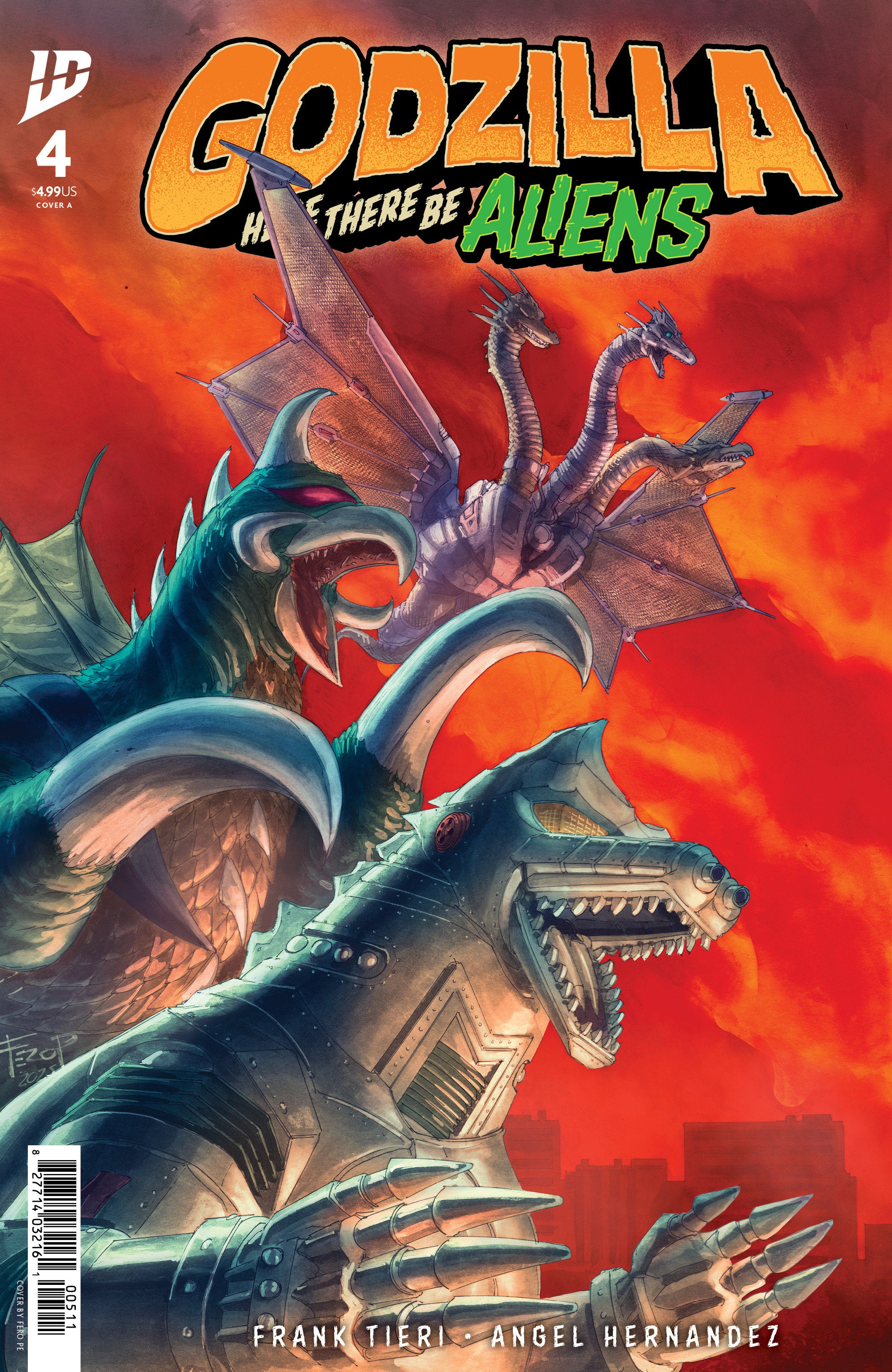 GODZILLA: HERE THERE BE ALIENS #4 COVER A (PE)
