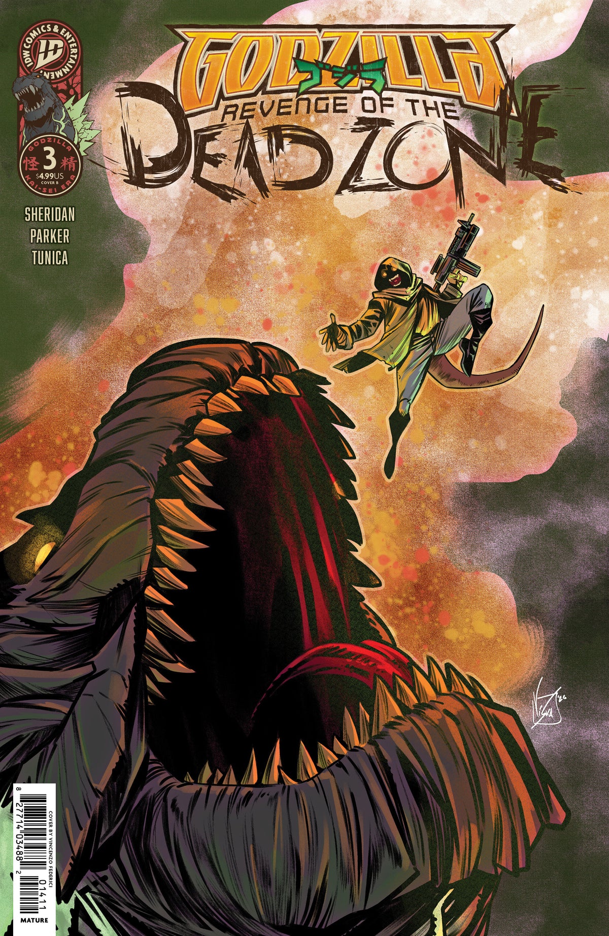 GODZILLA: REVENGE OF THE DEADZONE [KAI-SEI ERA] #3 VARIANT B (FEDERICI) comic book cover
