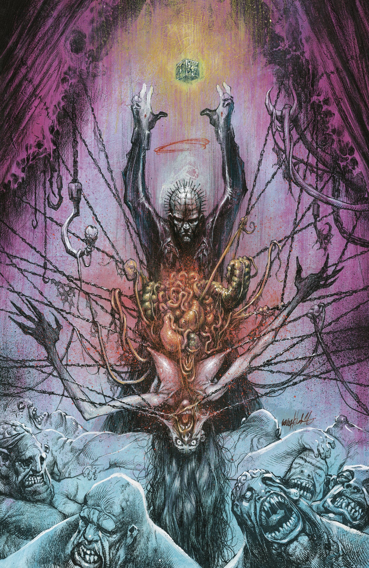 HELLRAISER: HELLBOUND HEARTS #1 C CENOBITE BAG VARIANT (FULL ART, WAYSHAK) comic book cover