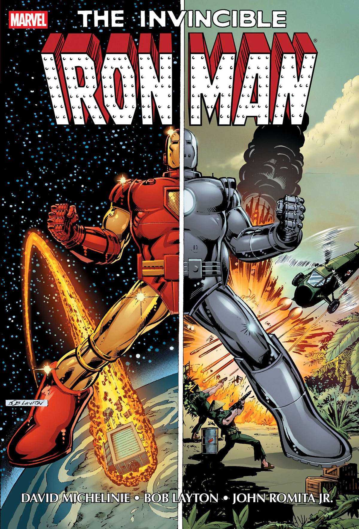 IRON MAN BY MICHELINIE, LAYTON & ROMITA JR. OMNIBUS VOL. 1 BOB LAYTON COVER [NEW PRINTING, DM ONLY] graphic novel cover