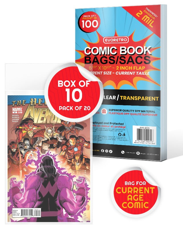 EVORETRO CURRENT COMIC BOOK BAGS 2 MIL