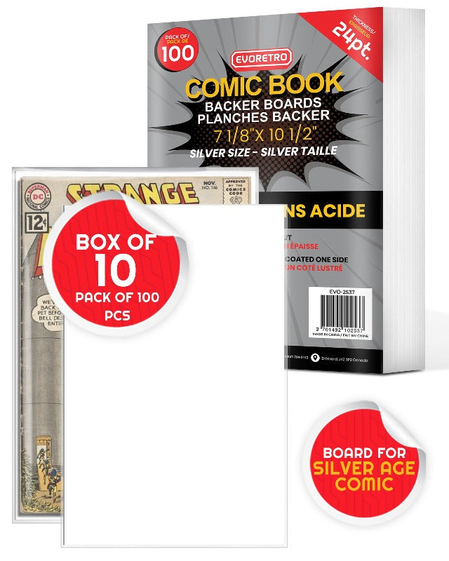 EVORETRO REGULAR SILVER COMIC BOOK BOARDS 24 PT