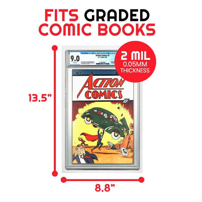 EVORETRO RESEALABLE GRADED COMIC BOOK BAGS 2MIL