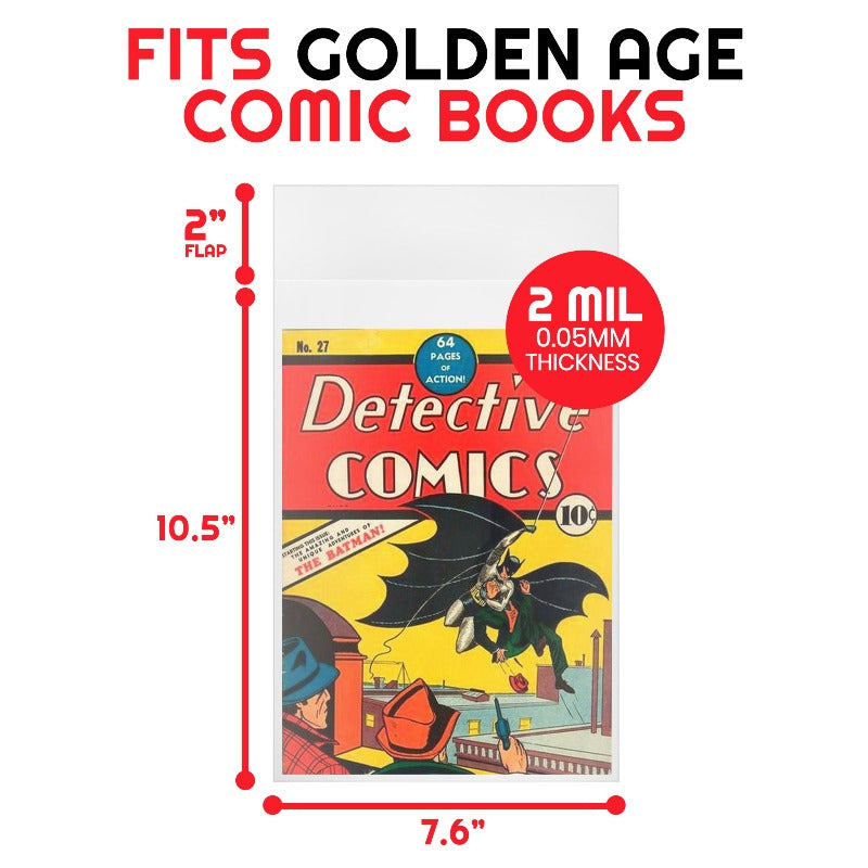 EVORETRO GOLDEN AGE COMIC BOOK BAGS 2 MIL