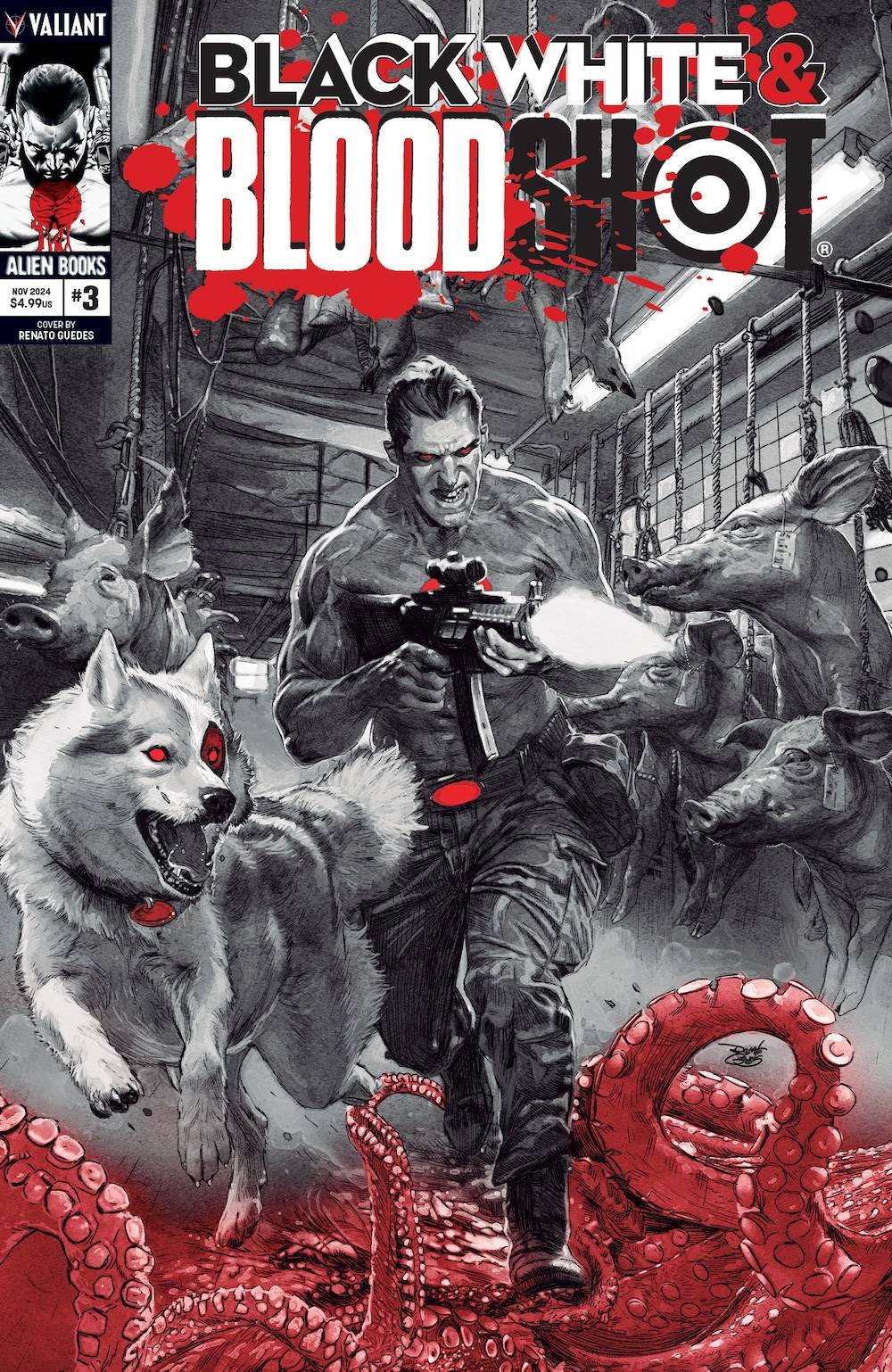 BLACK WHITE & BLOODSHOT #3 (OF 4) CVR A GUEDES