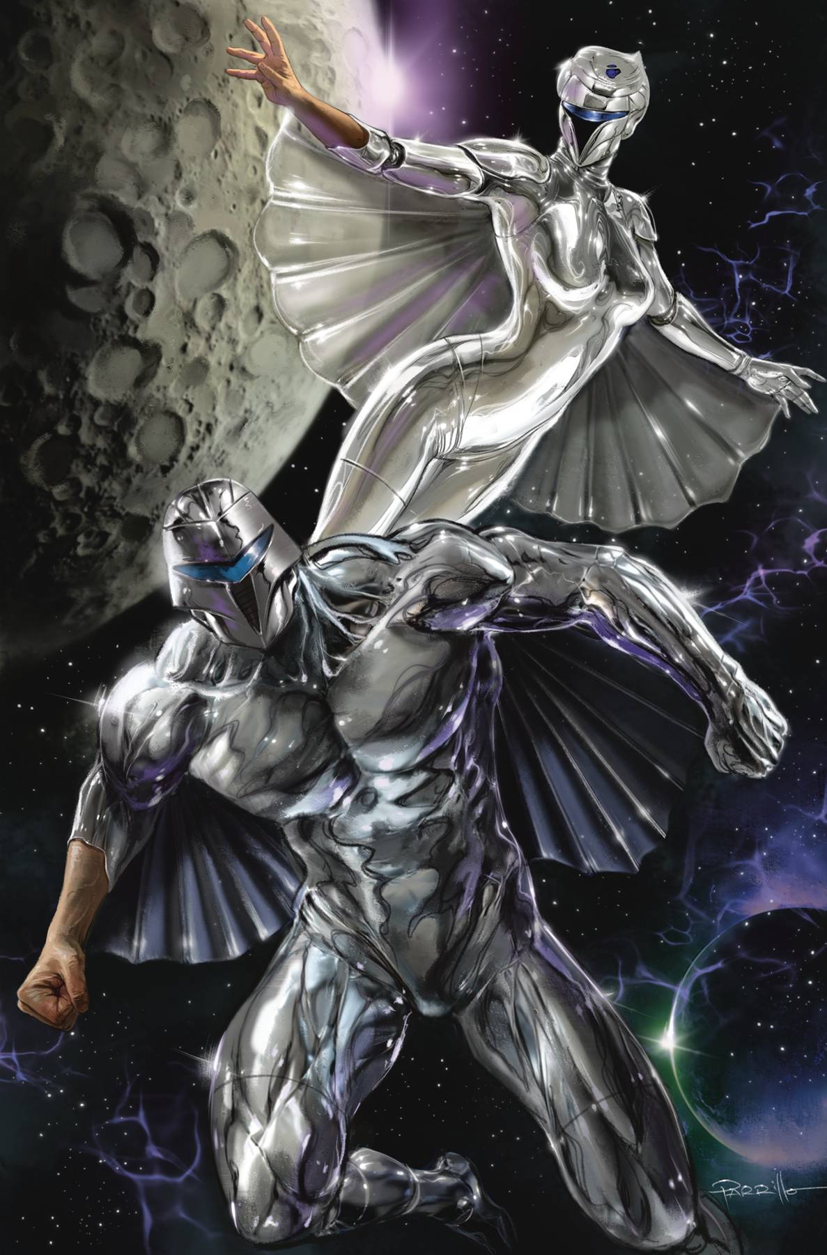 SILVERHAWKS #1 CVR P PARRILLO METAL PREMIUM